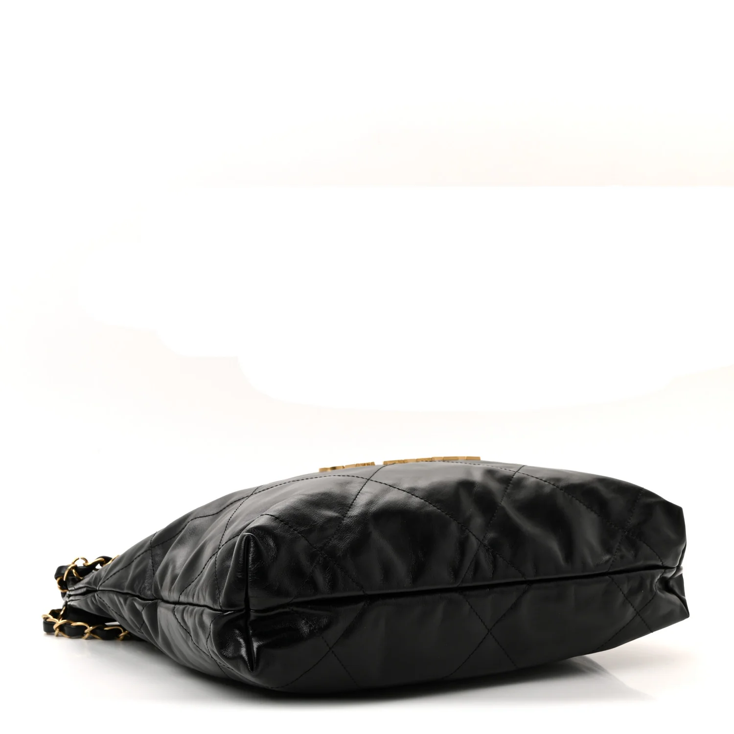 Shiny Calfskin Quilted Small Chanel 22 Black - Image 5