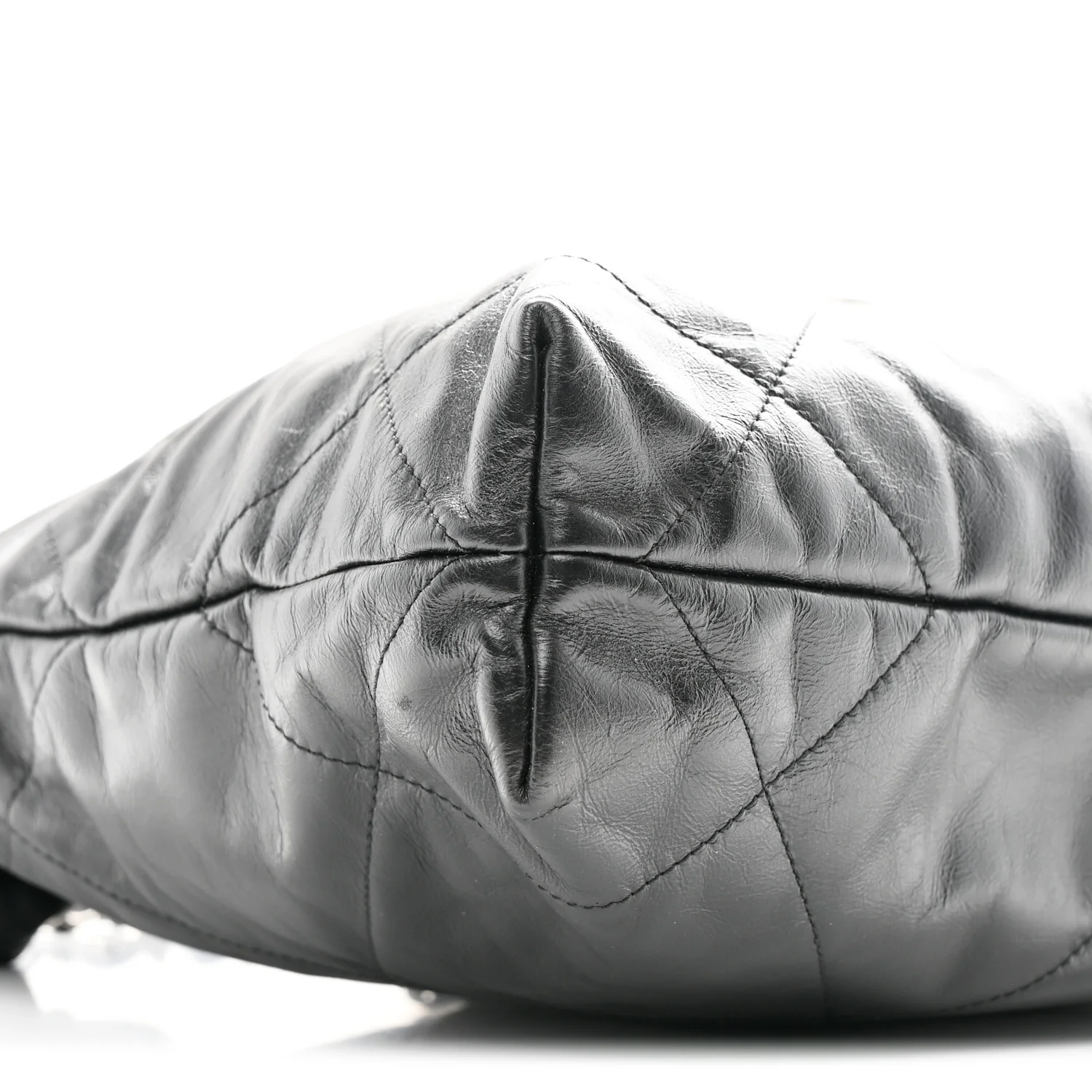 Shiny Calfskin Quilted Small Chanel 22 Black - Image 11