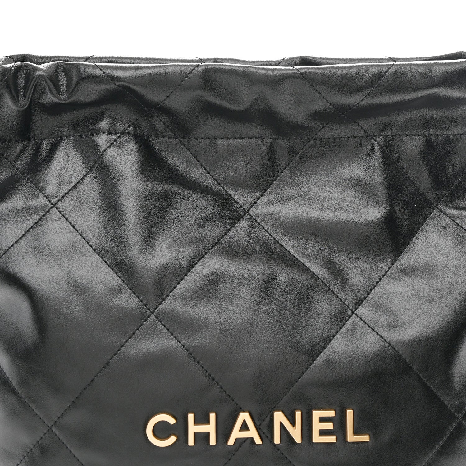 Shiny Calfskin Quilted Small Chanel 22 Black - Image 10