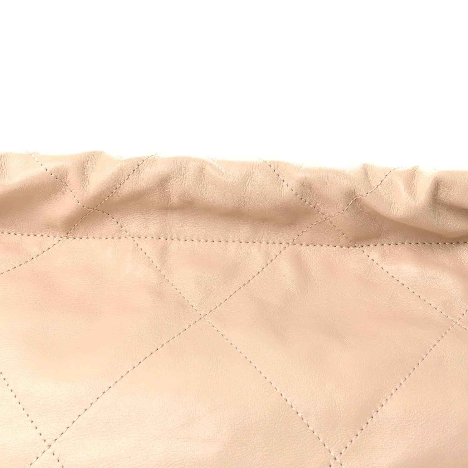 Shiny Calfskin Quilted Small Chanel 22 Ecru - Image 16