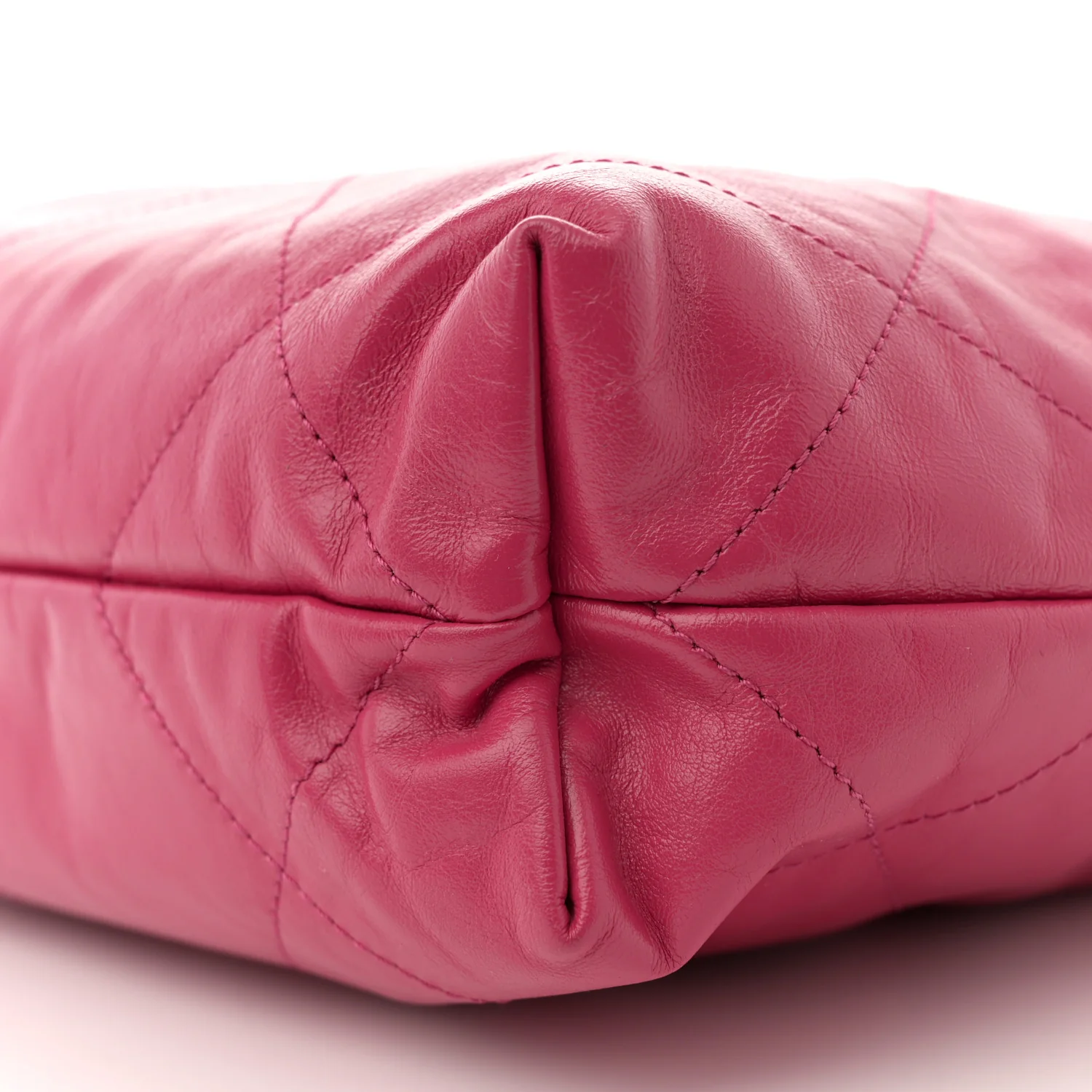 Shiny Calfskin Quilted Small Chanel 22 Fuchsia - Image 11