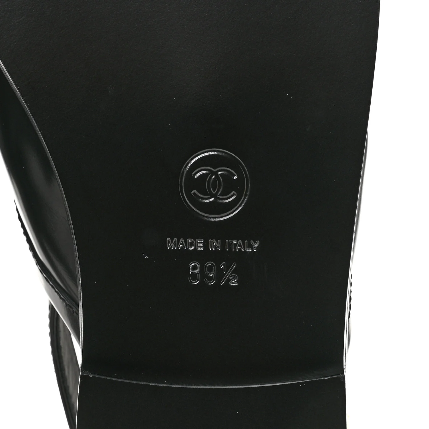 Shiny Calfskin Slingback Loafers 39.5  Black - Image 8