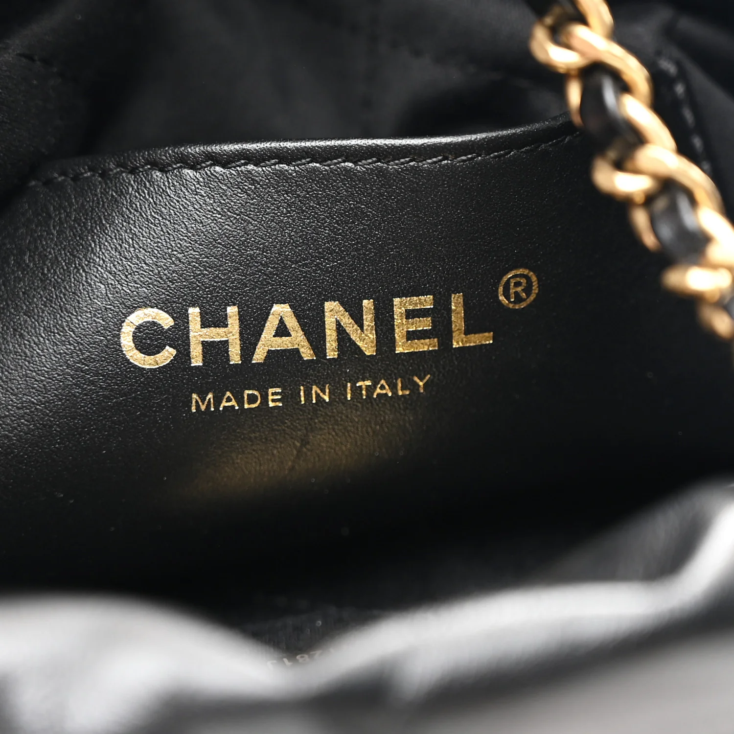 Shiny Calfskin Striped Mini Chanel 22 Black White - Image 6