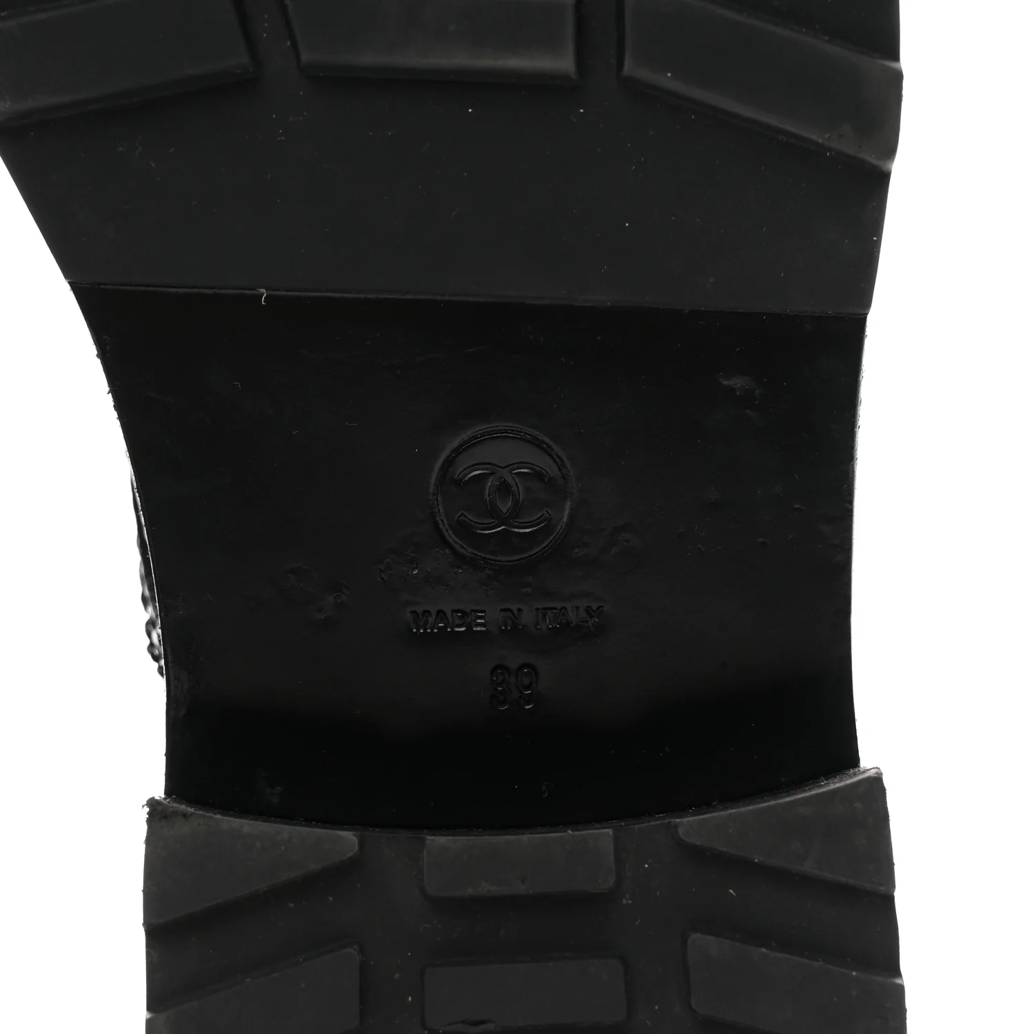 Shiny Calfskin Velvet Pearl Combat Short Boots 39 Black - Image 7