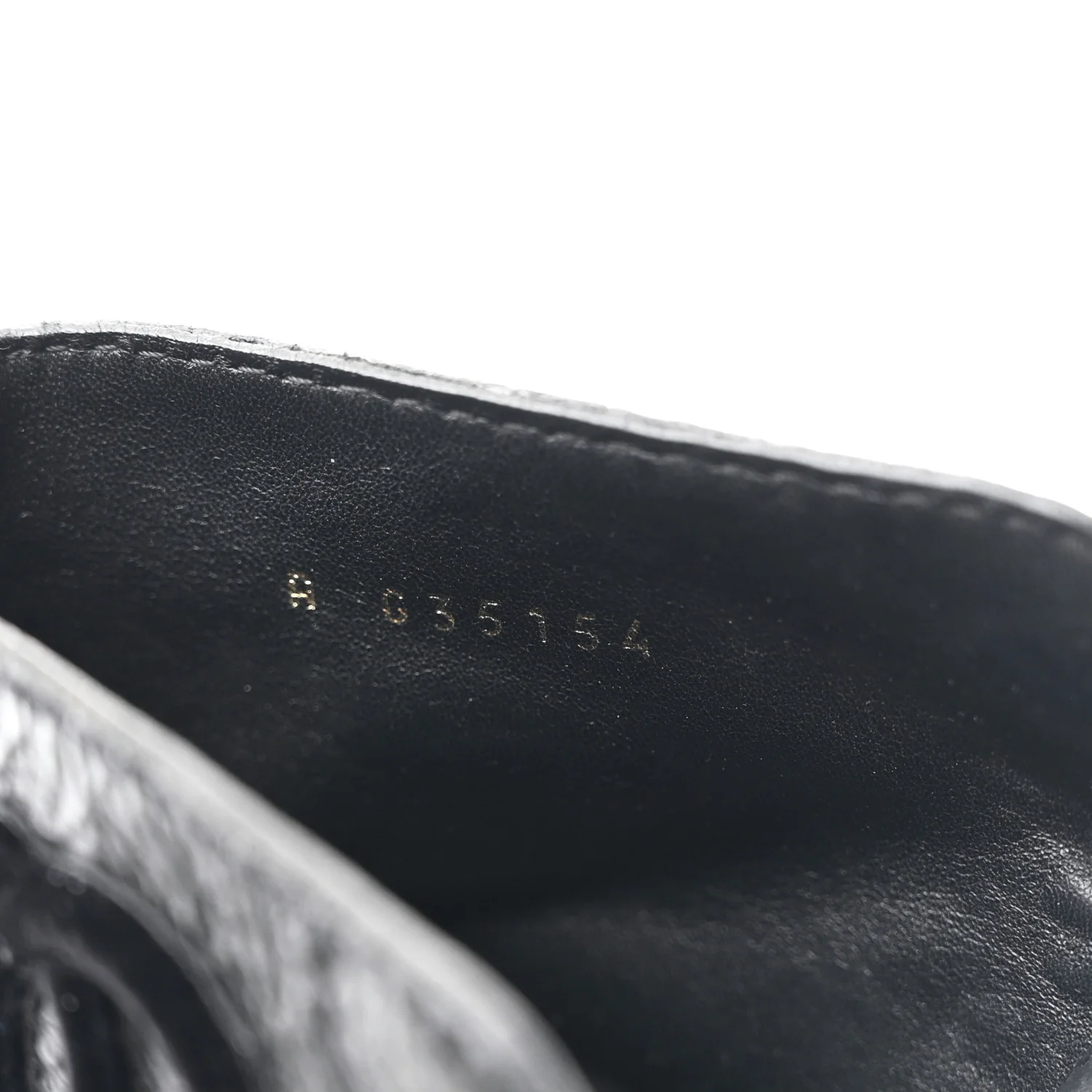 Shiny Calfskin Velvet Pearl Combat Short Boots 39 Black - Image 9