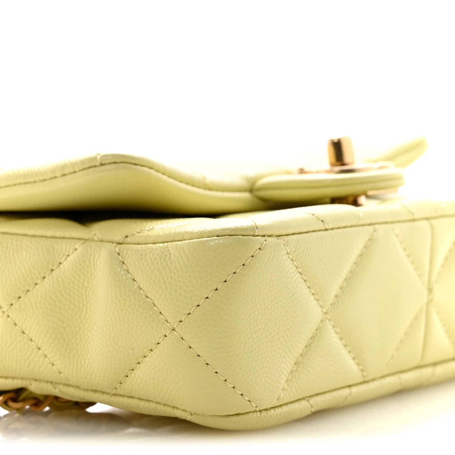 Shiny Caviar Belt Bag Light Green - Image 9