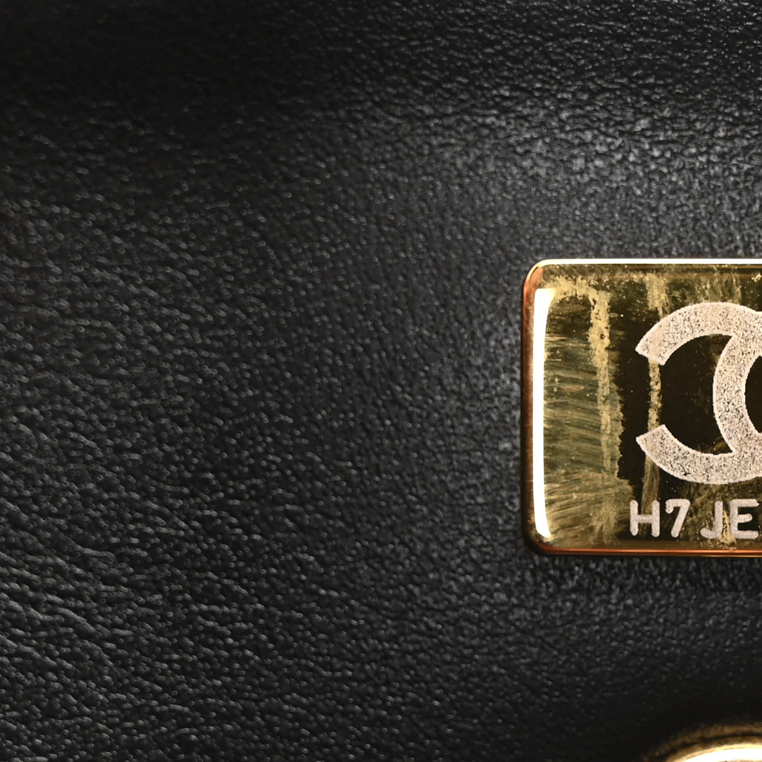 Shiny Caviar Preppy Coco Small Bowling Bag Black - Image 12
