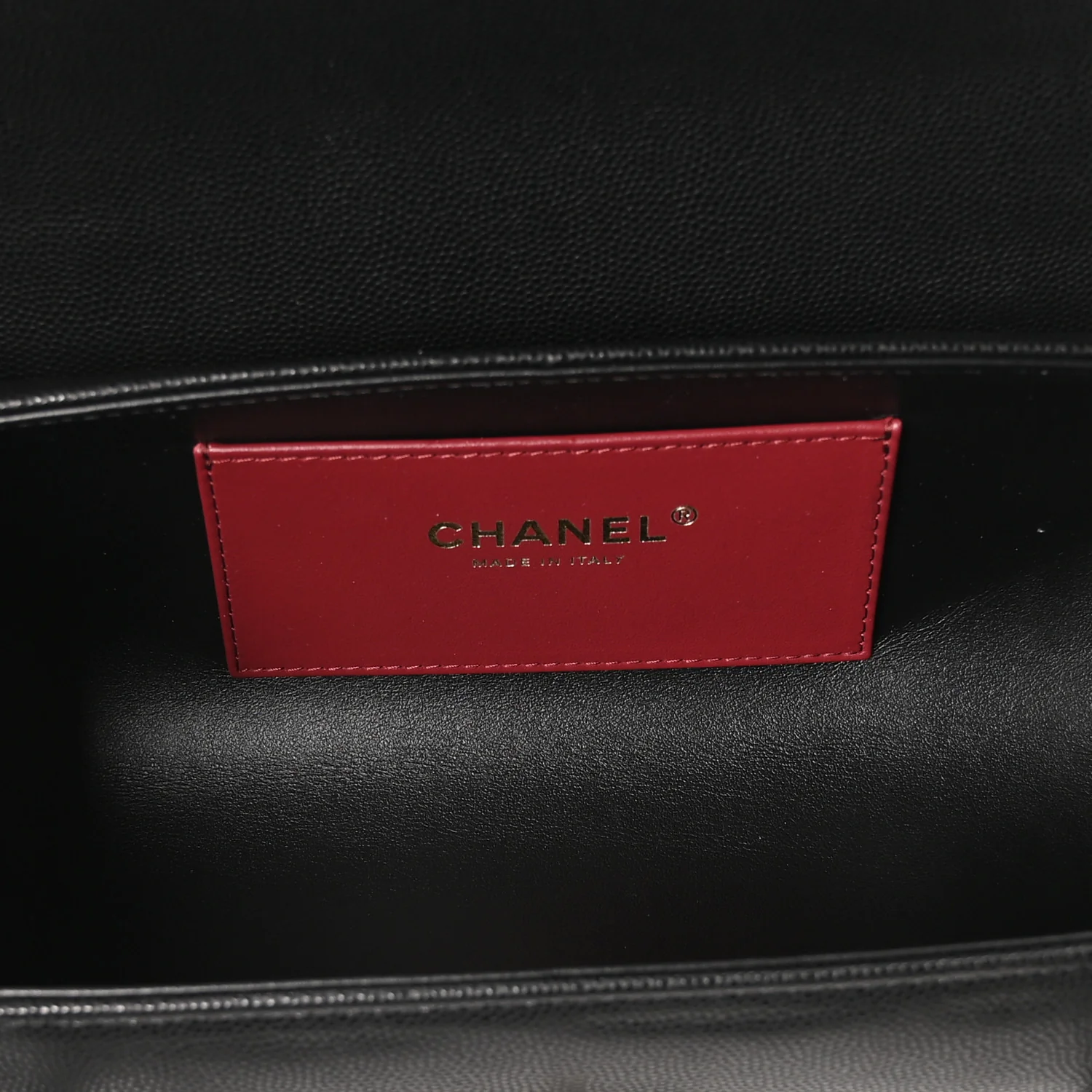 Shiny Caviar Preppy Coco Small Bowling Bag Black - Image 9