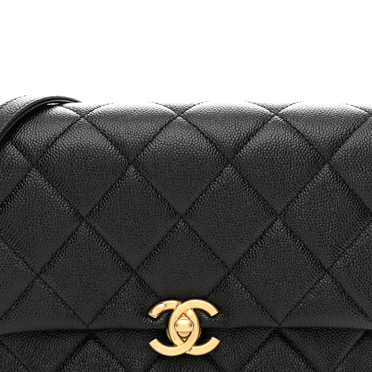 Shiny Caviar Quilted Small Chain Melody Flap Black - Image 8