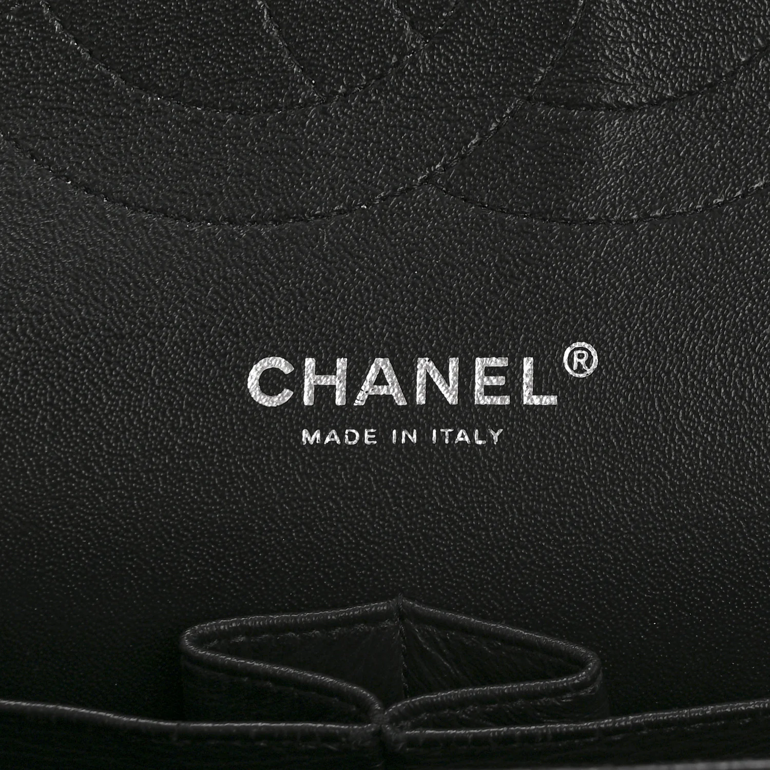 Shiny Crumpled Calfskin Quilted Medium Double Flap So Black - Image 12