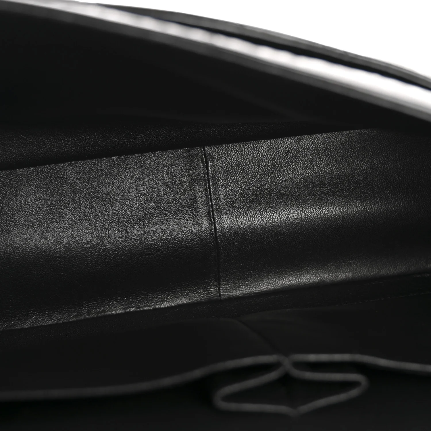 Shiny Crumpled Calfskin Quilted Medium Double Flap So Black - Image 5