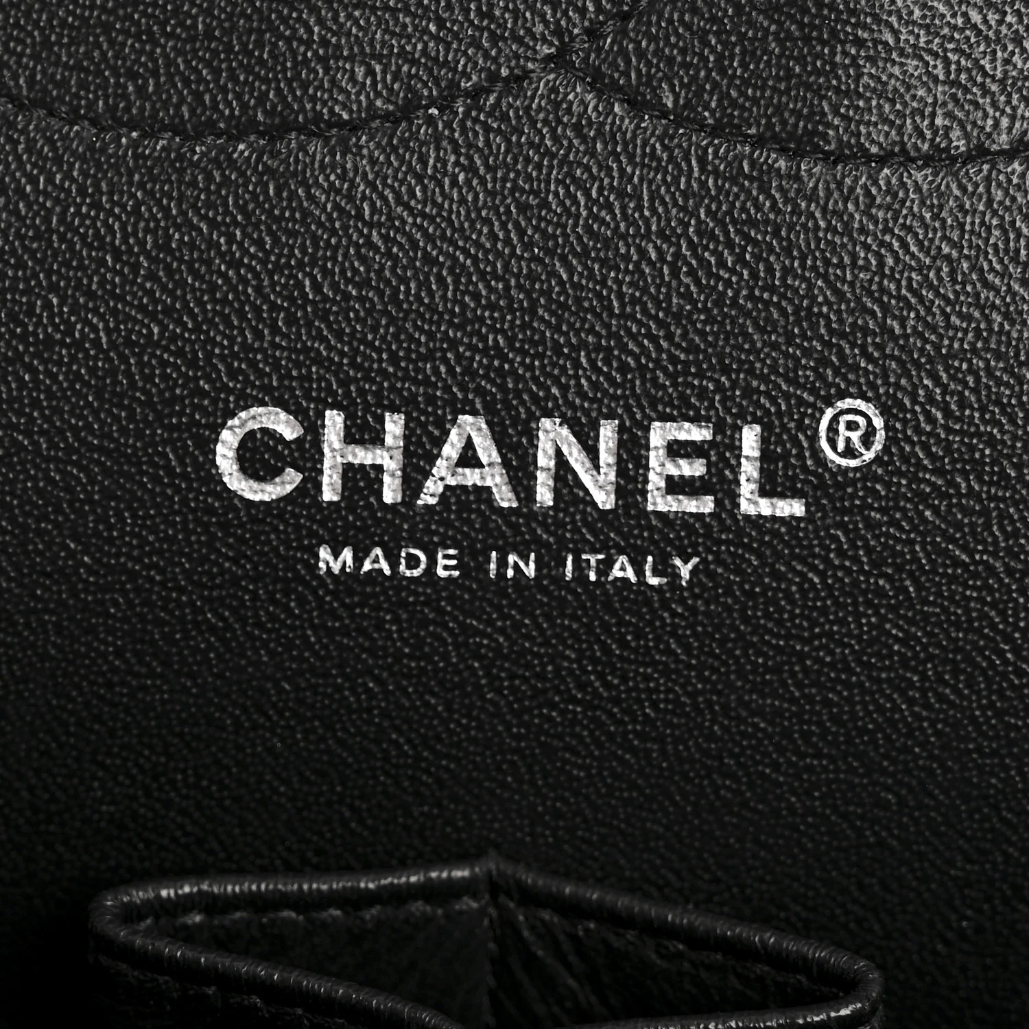 Shiny Crumpled Calfskin Quilted Medium Double Flap So Black - Image 6