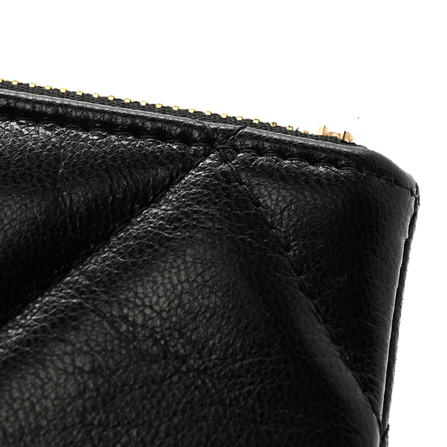 Shiny Goatskin Quilted Small Chanel 19 Pouch Black - Image 8