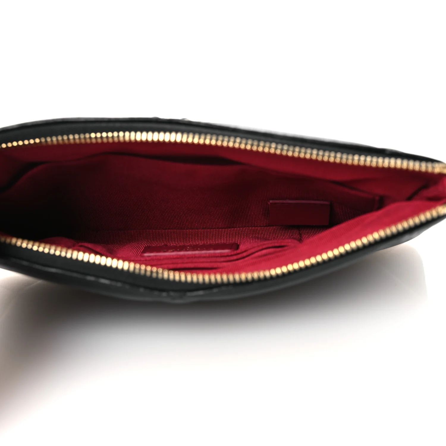 Shiny Goatskin Quilted Small Chanel 19 Pouch Black - Image 5