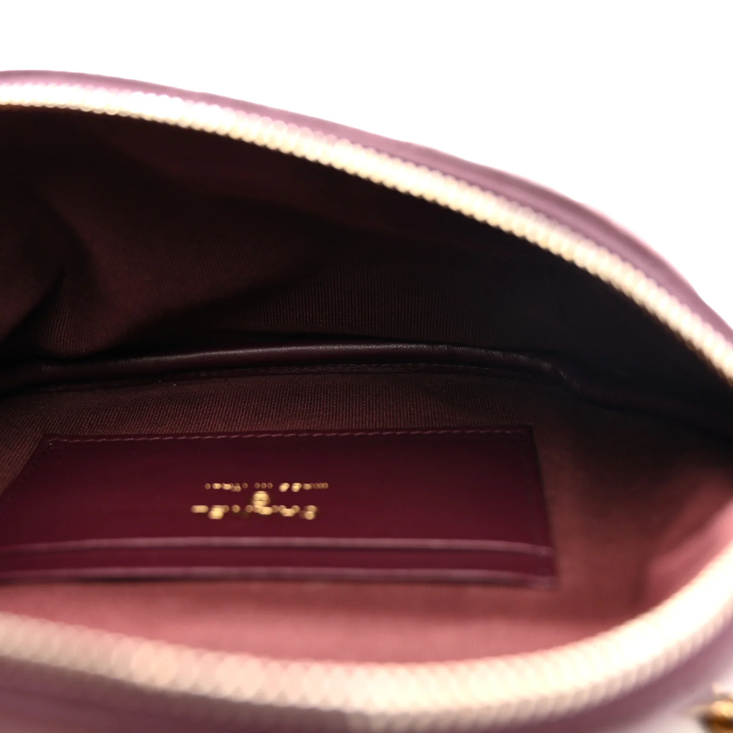 Shiny Lambskin Enamel Quilted CC Slide Waist Bag Fanny Pack  Burgundy - Image 5
