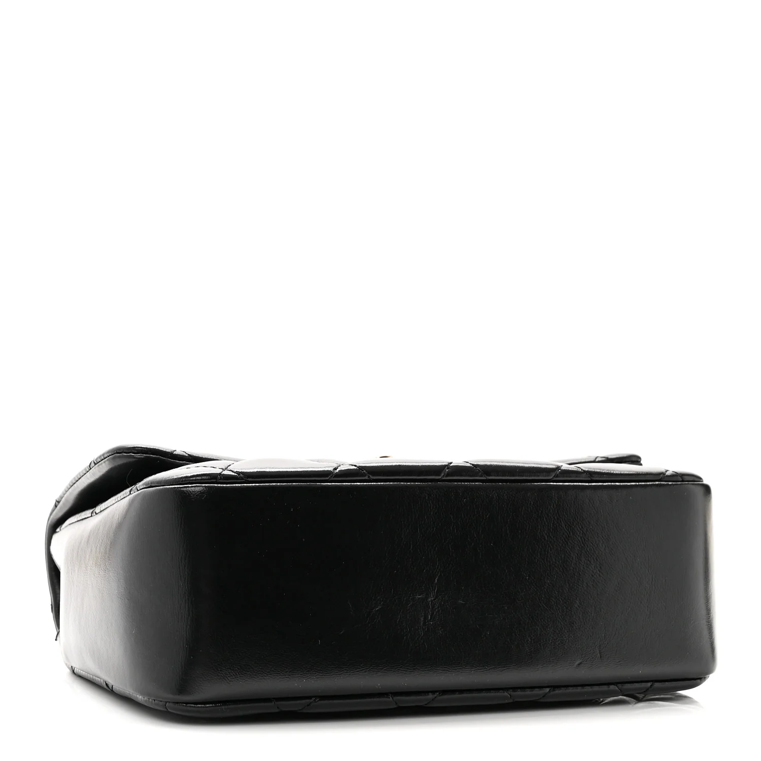 Shiny Lambskin Quilted Coco Trip Flap Bag Black - Image 4