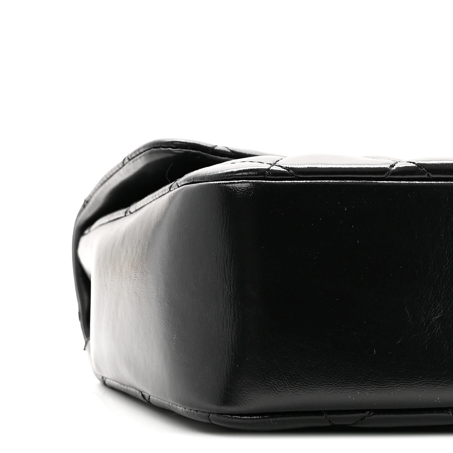 Shiny Lambskin Quilted Coco Trip Flap Bag Black - Image 9
