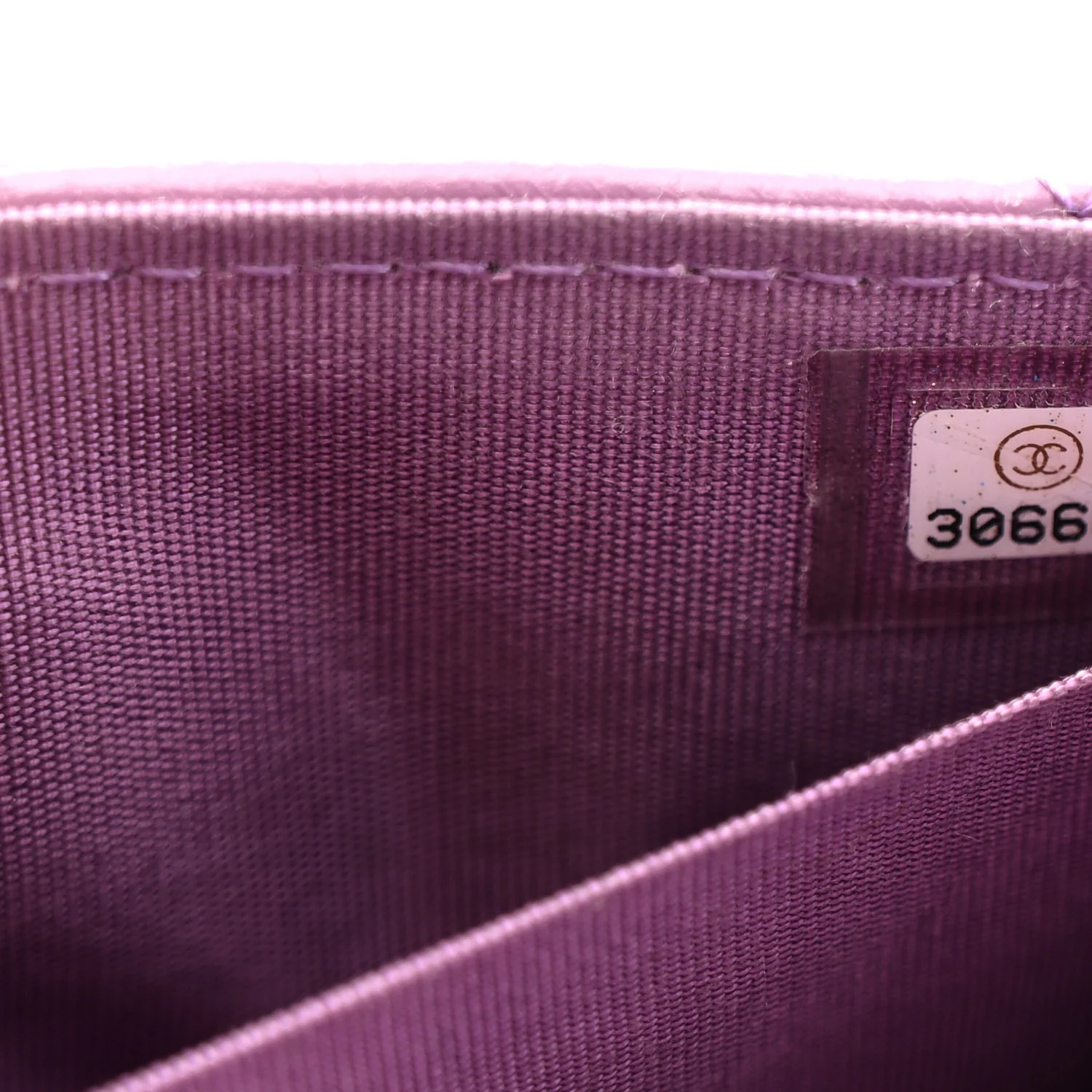 Shiny Lambskin Quilted Extra Mini Flap Purple - Image 7