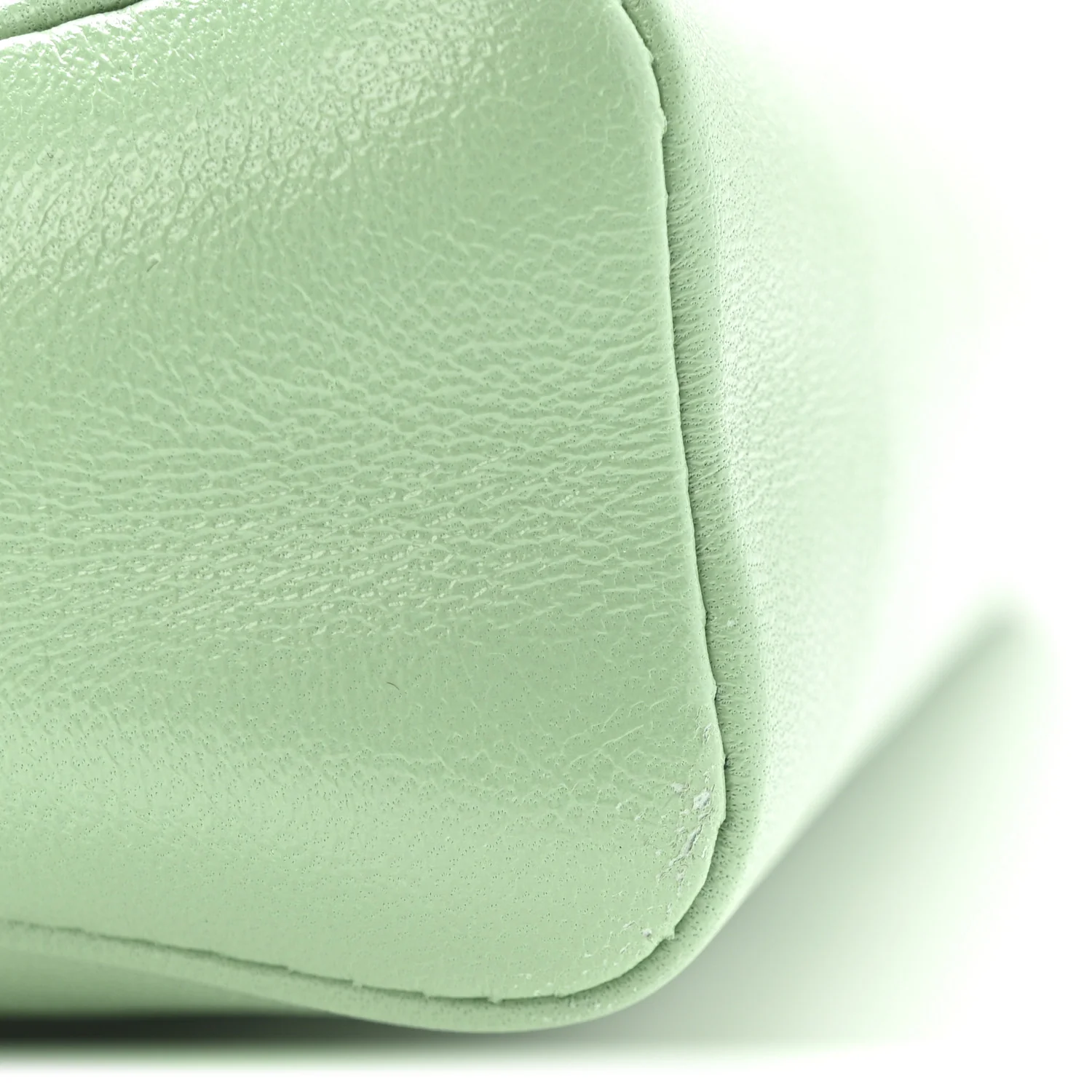 Shiny Lambskin Quilted Mini 31 Shopping Bag Light Green - Image 13