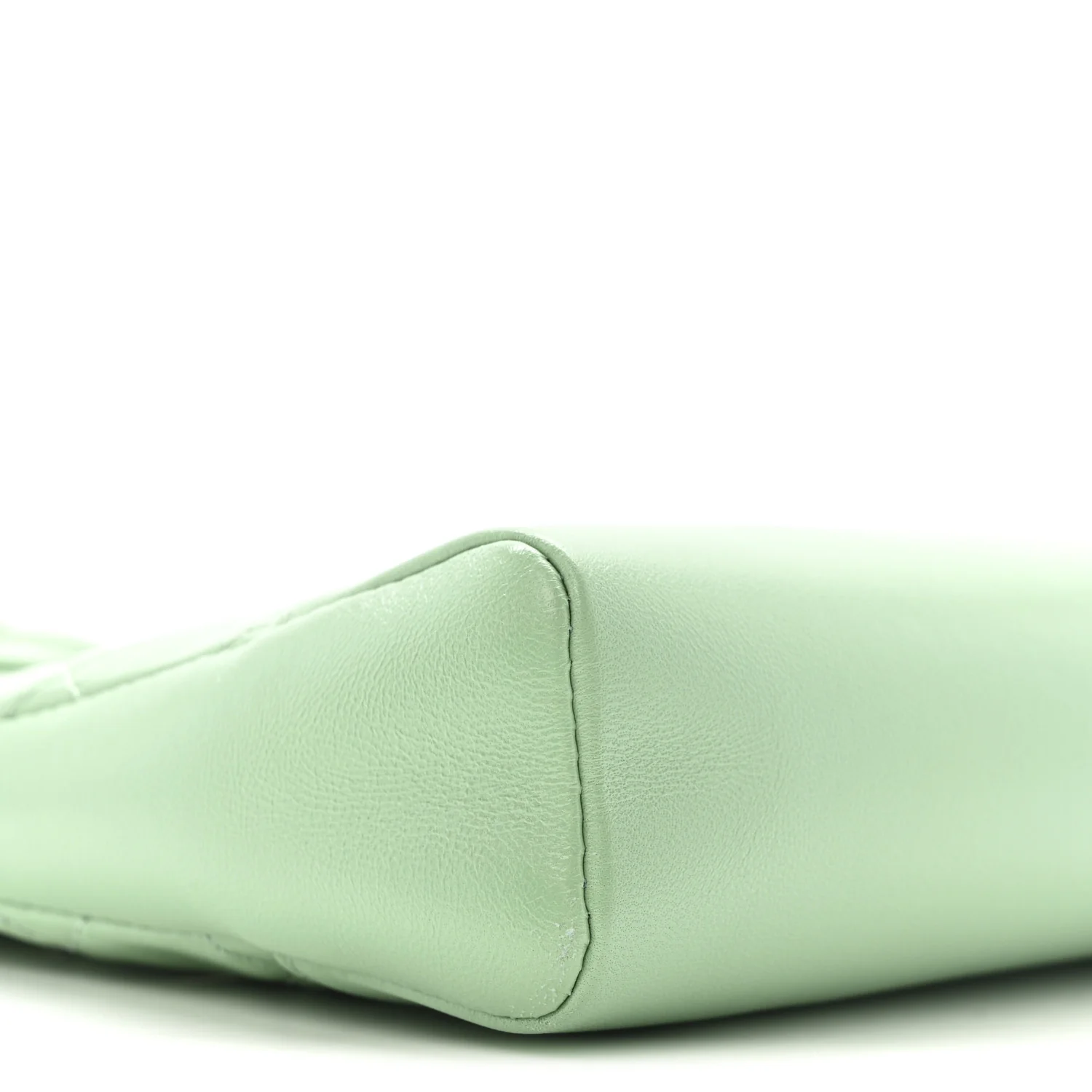 Shiny Lambskin Quilted Mini 31 Shopping Bag Light Green - Image 9