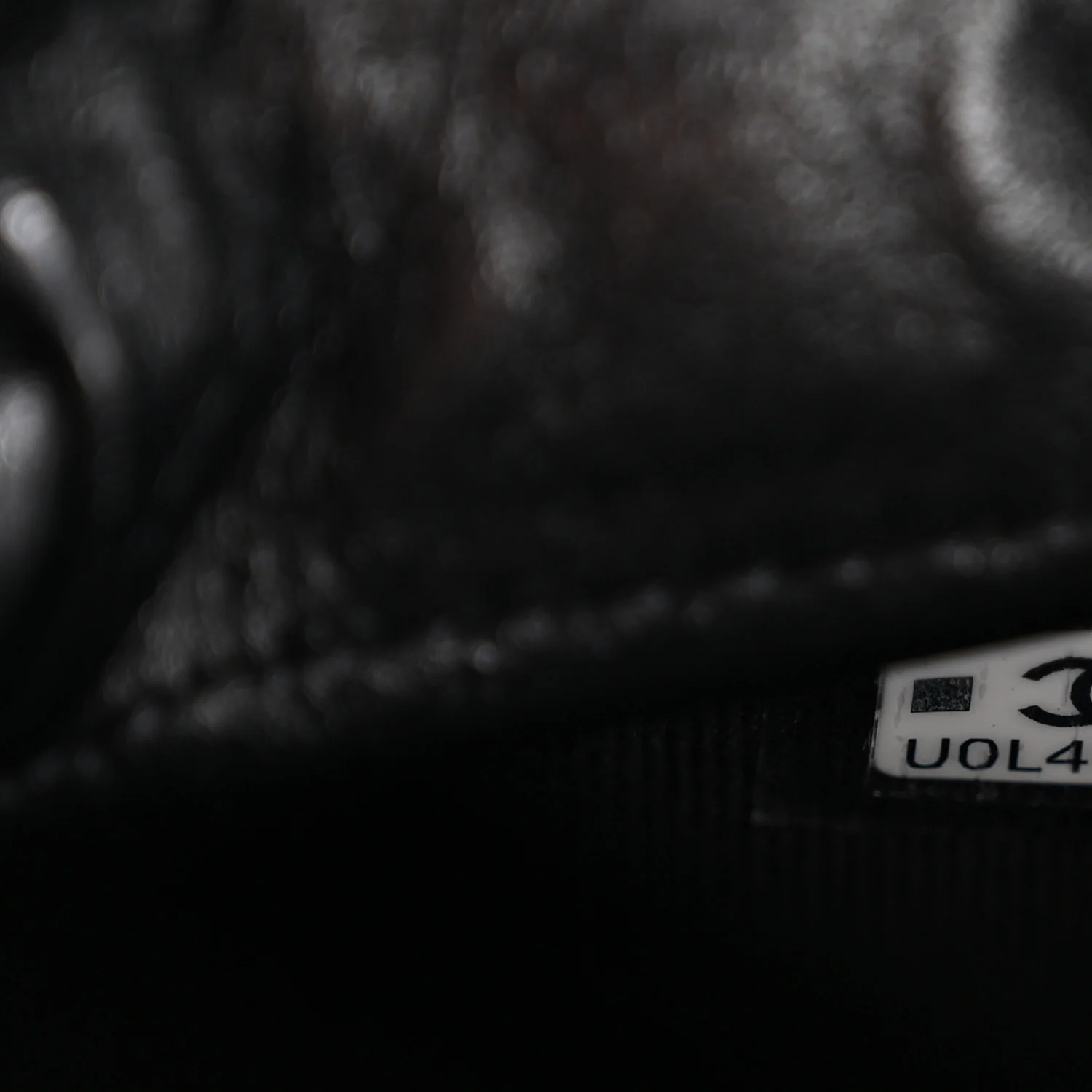 Shiny Lambskin Quilted Mini Drawstring CC Bucket Bag Black - Image 7