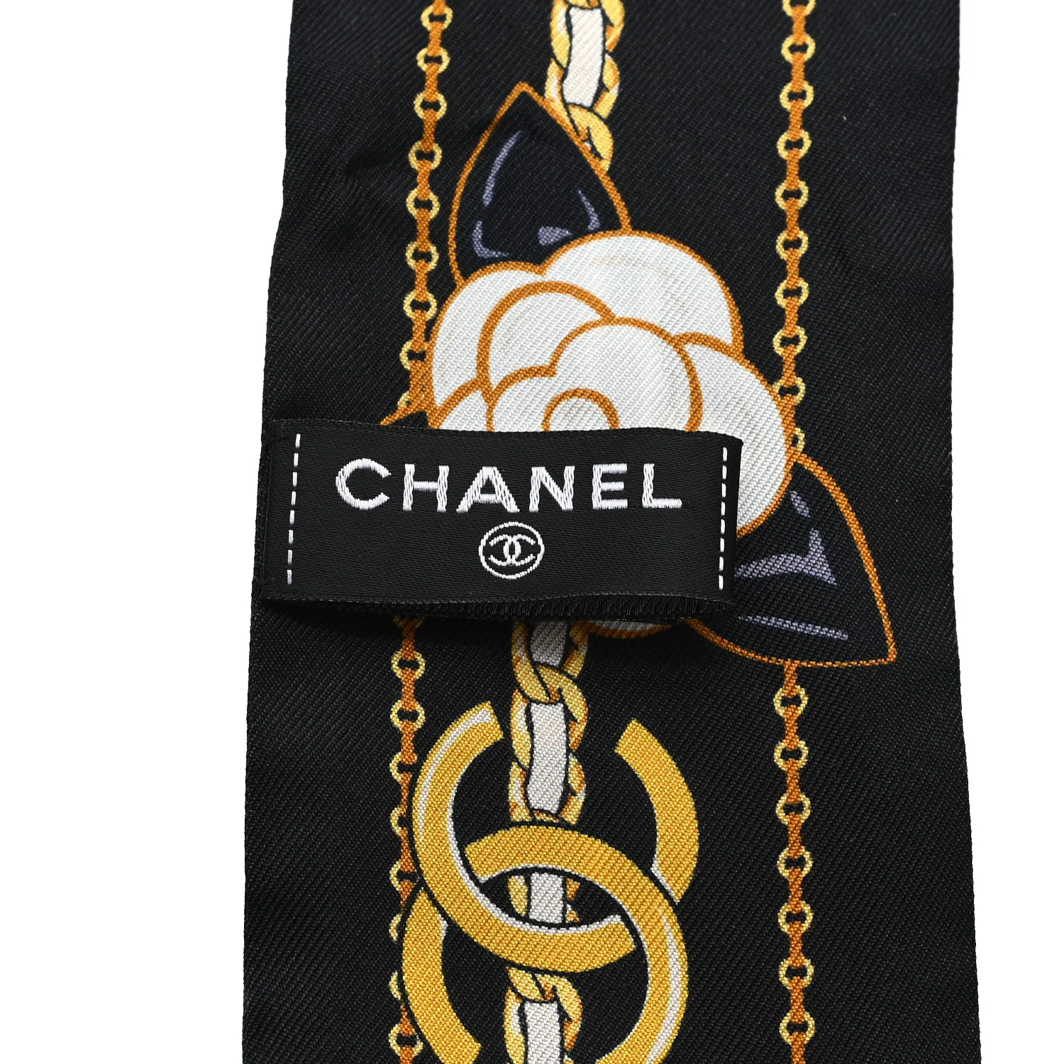 Silk CC Chain Slim Bandeau Black Gold - Image 3