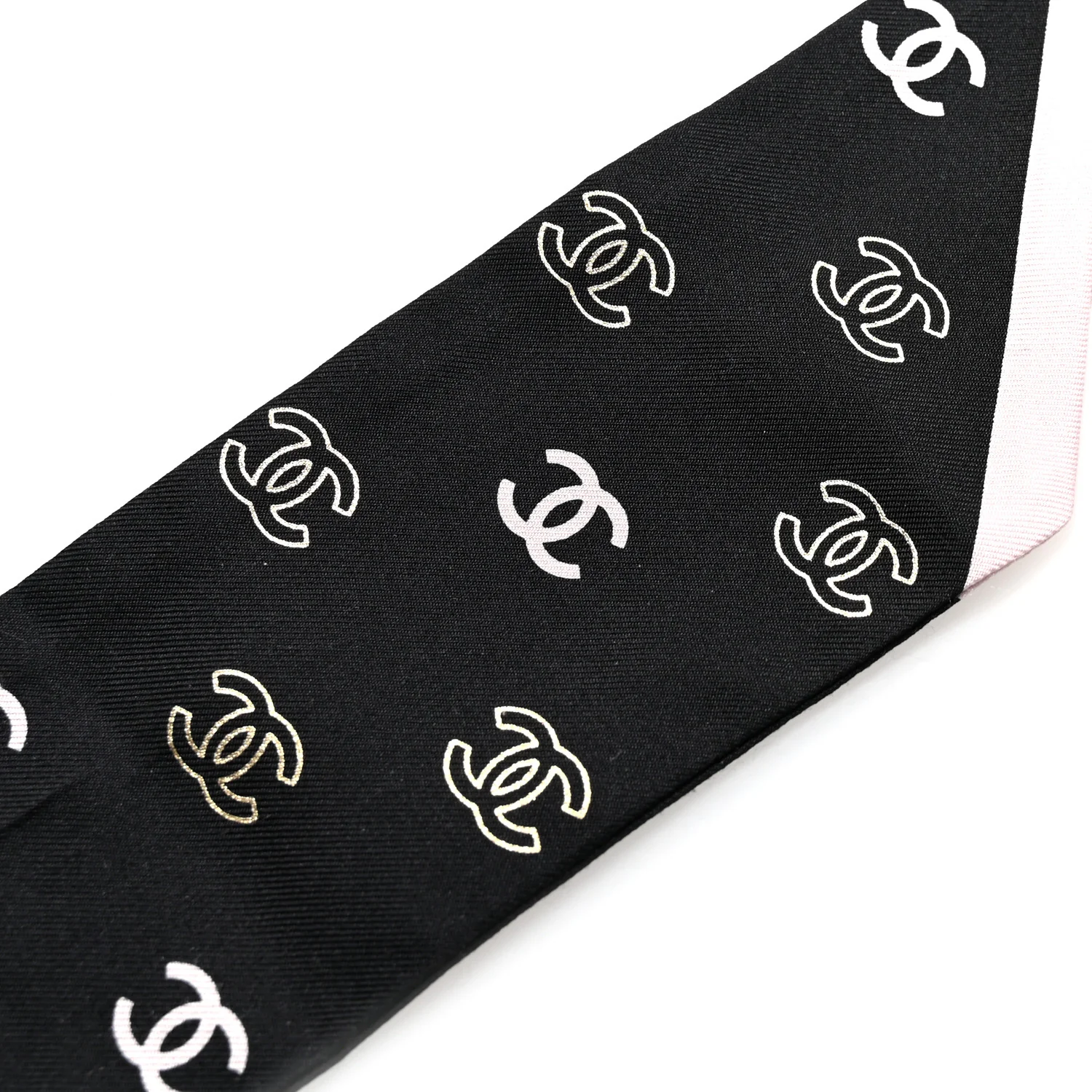 Silk CC Slim Bandeau Black Pink Gold - Image 4