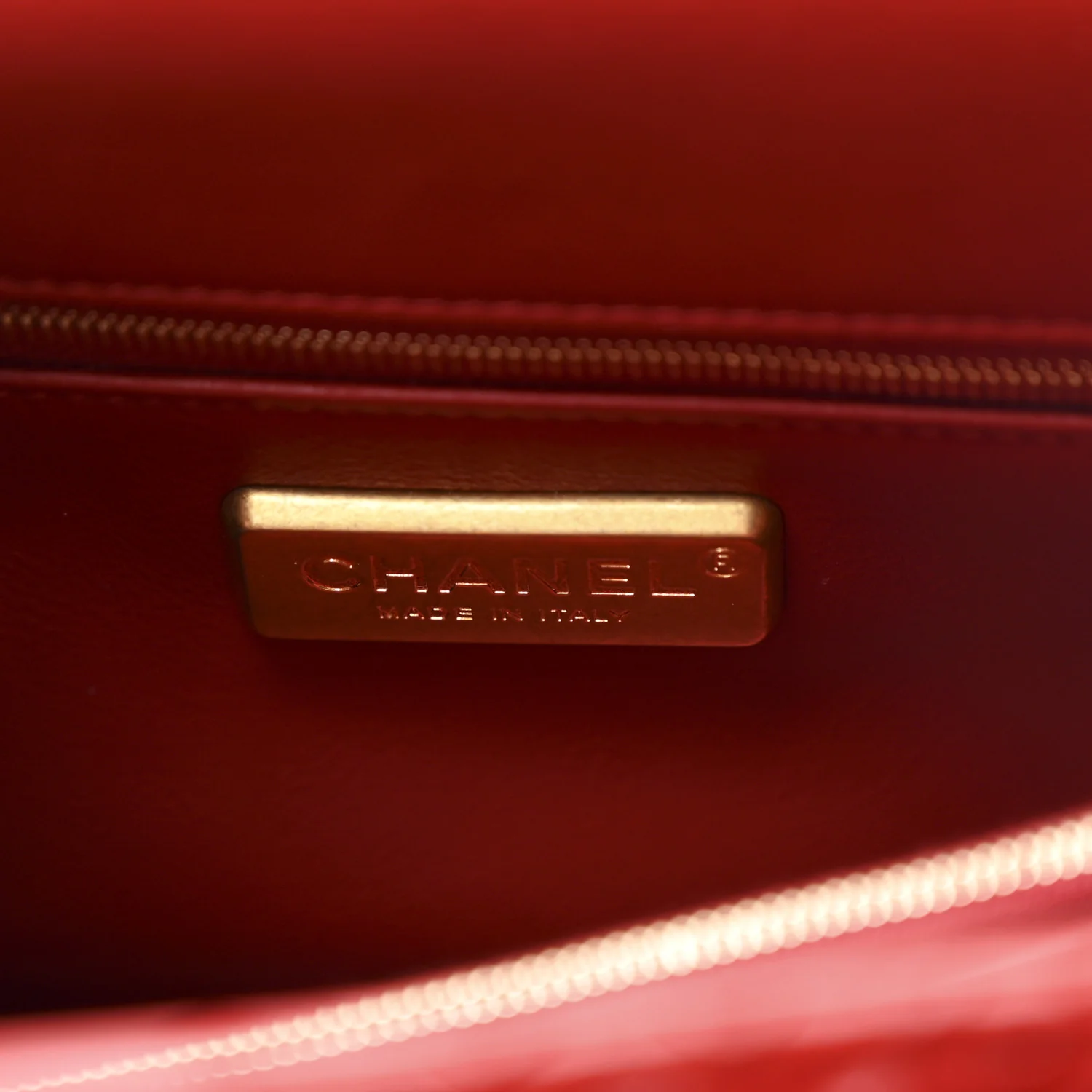 Snakeskin Small Coco Handle Flap Red - Image 7
