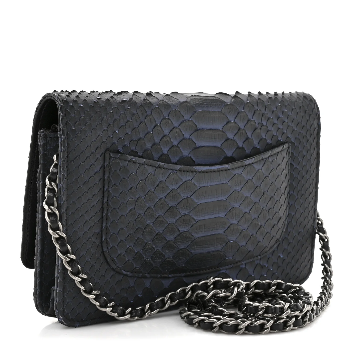 Snakeskin Wallet On Chain WOC Navy - Image 3