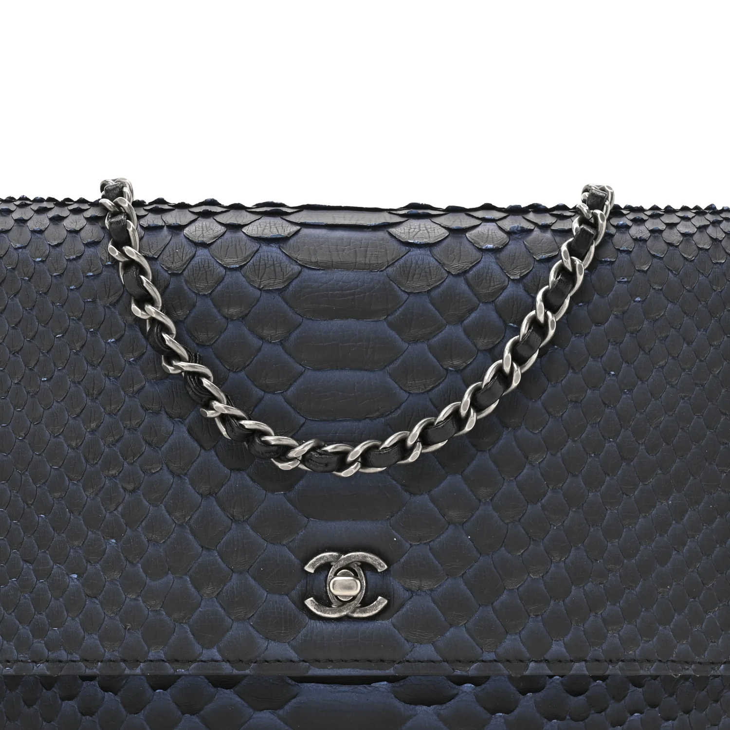 Snakeskin Wallet On Chain WOC Navy - Image 9