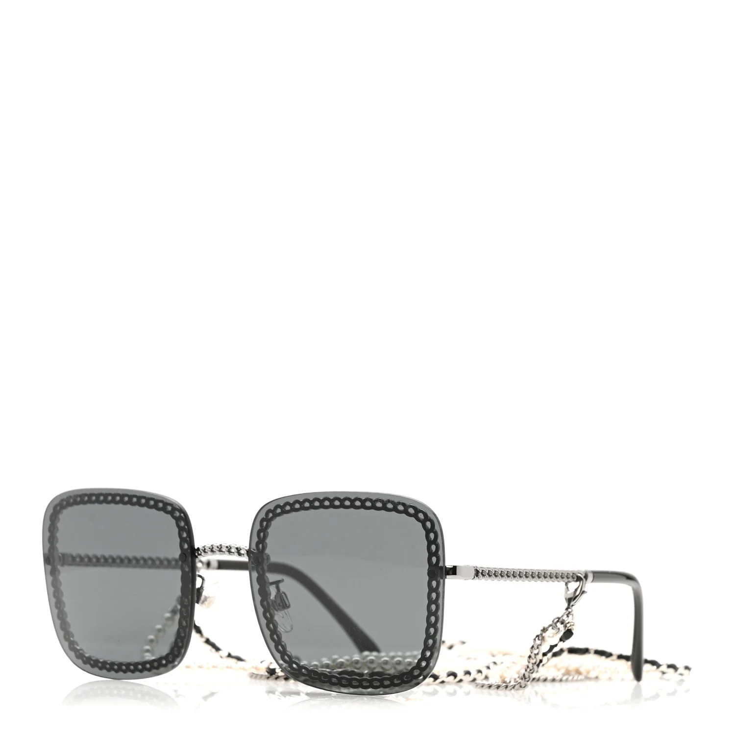 Square Chain Sunglasses 4244 Silver