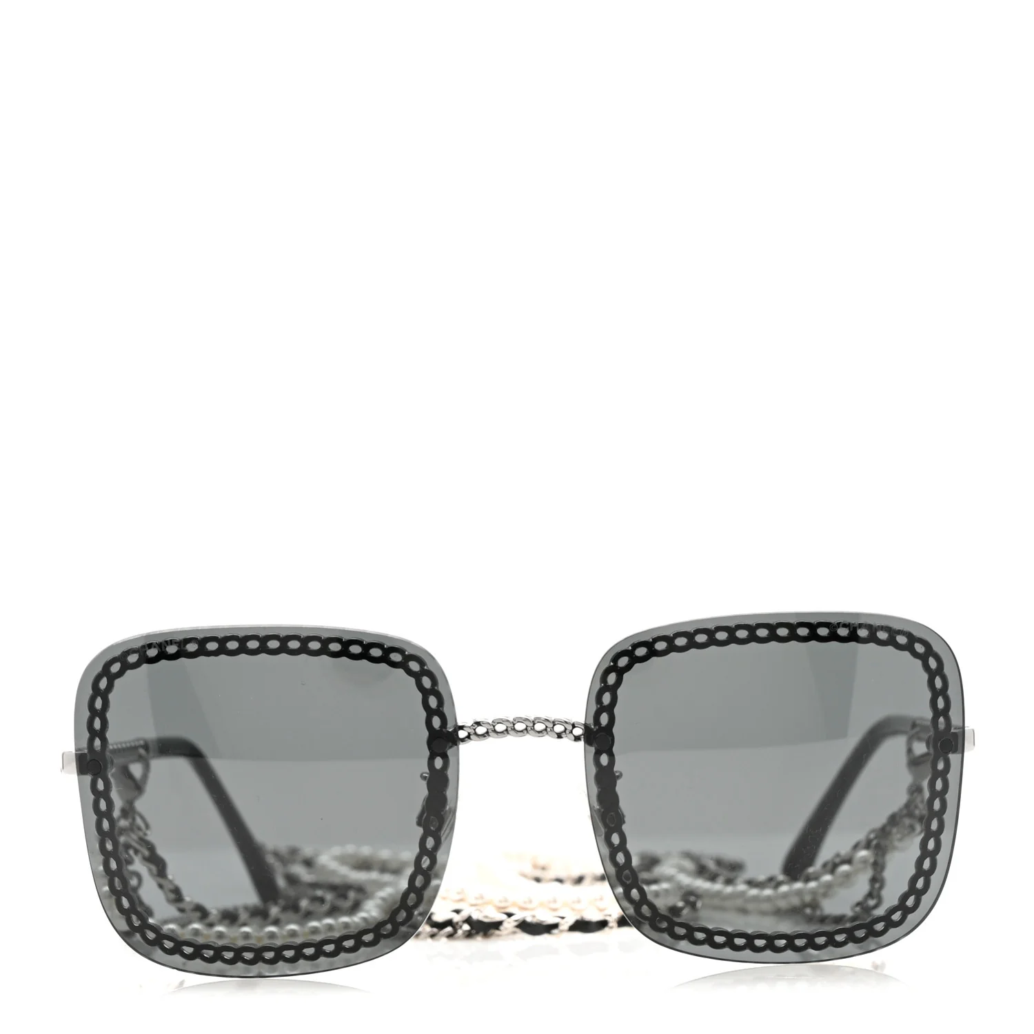 Square Chain Sunglasses 4244 Silver - Image 2