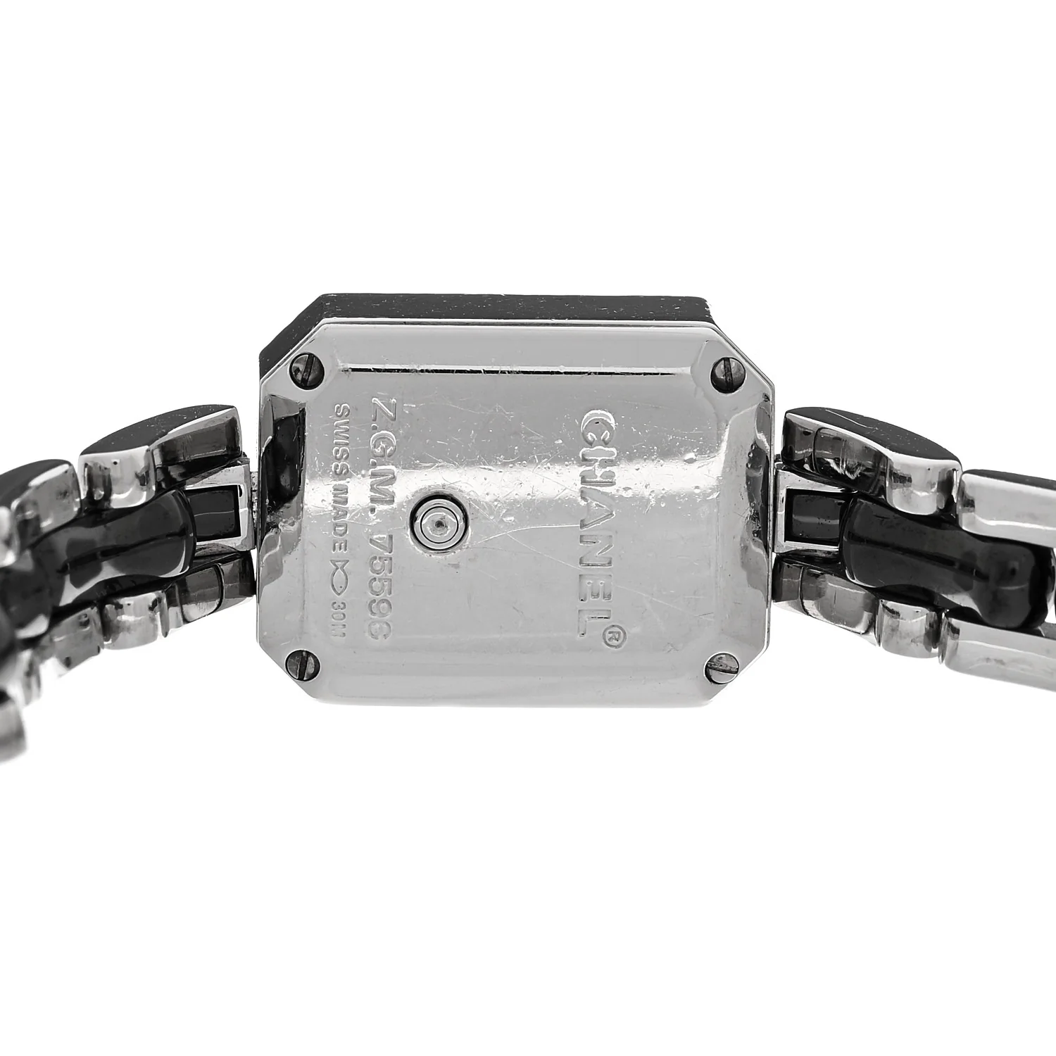 Stainless Steel Ceramic Diamond Bezel 16mm Premiere Quartz Watch Black - Image 4