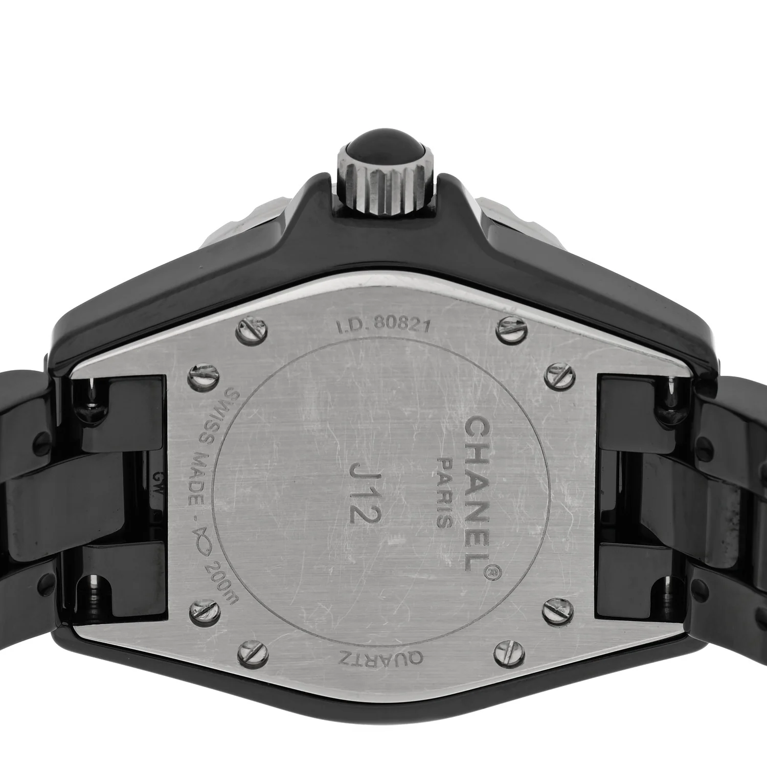 Stainless Steel Ceramic Ruby 33mm J12 Quartz Watch Black - Image 4