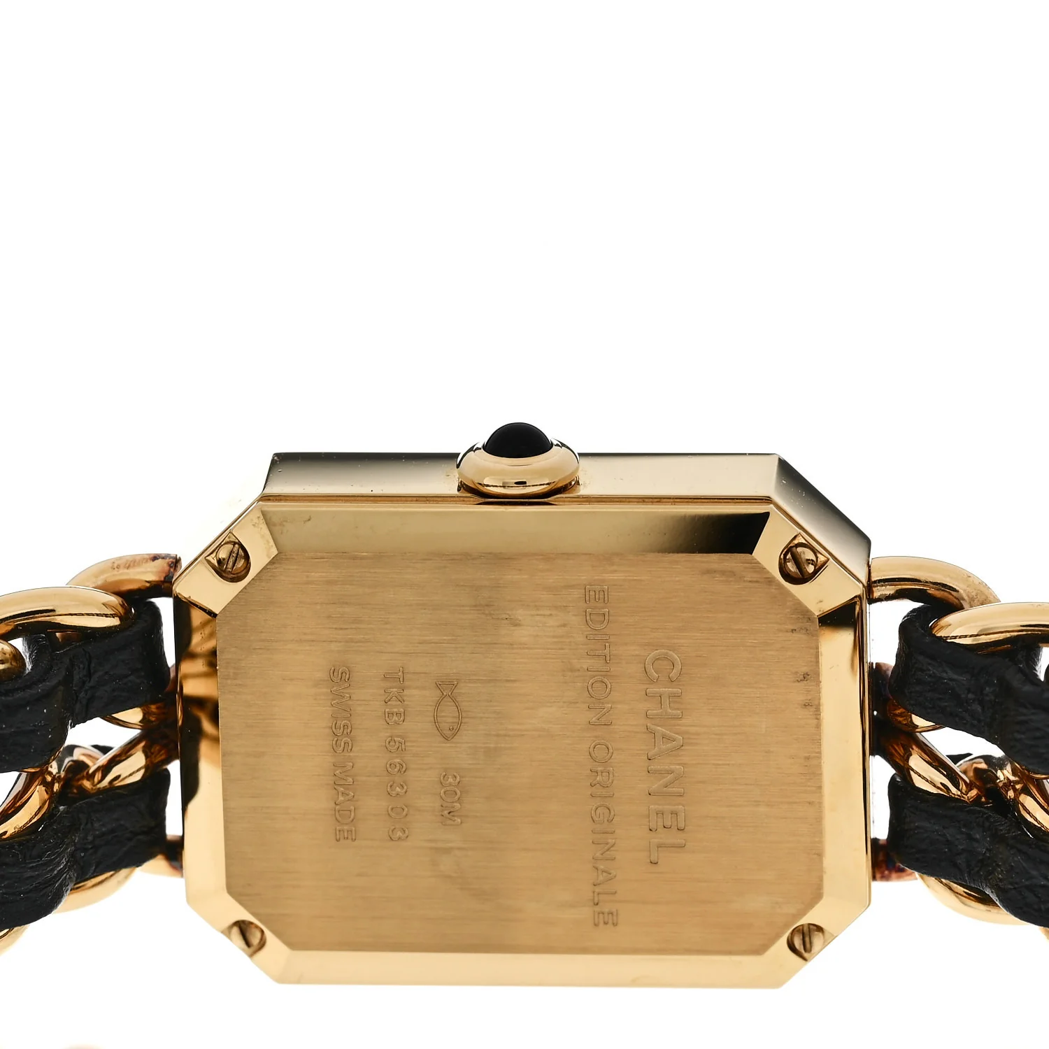 Stainless Steel Lambskin 20mm Chain Premiere Quartz Watch Gold - Image 4