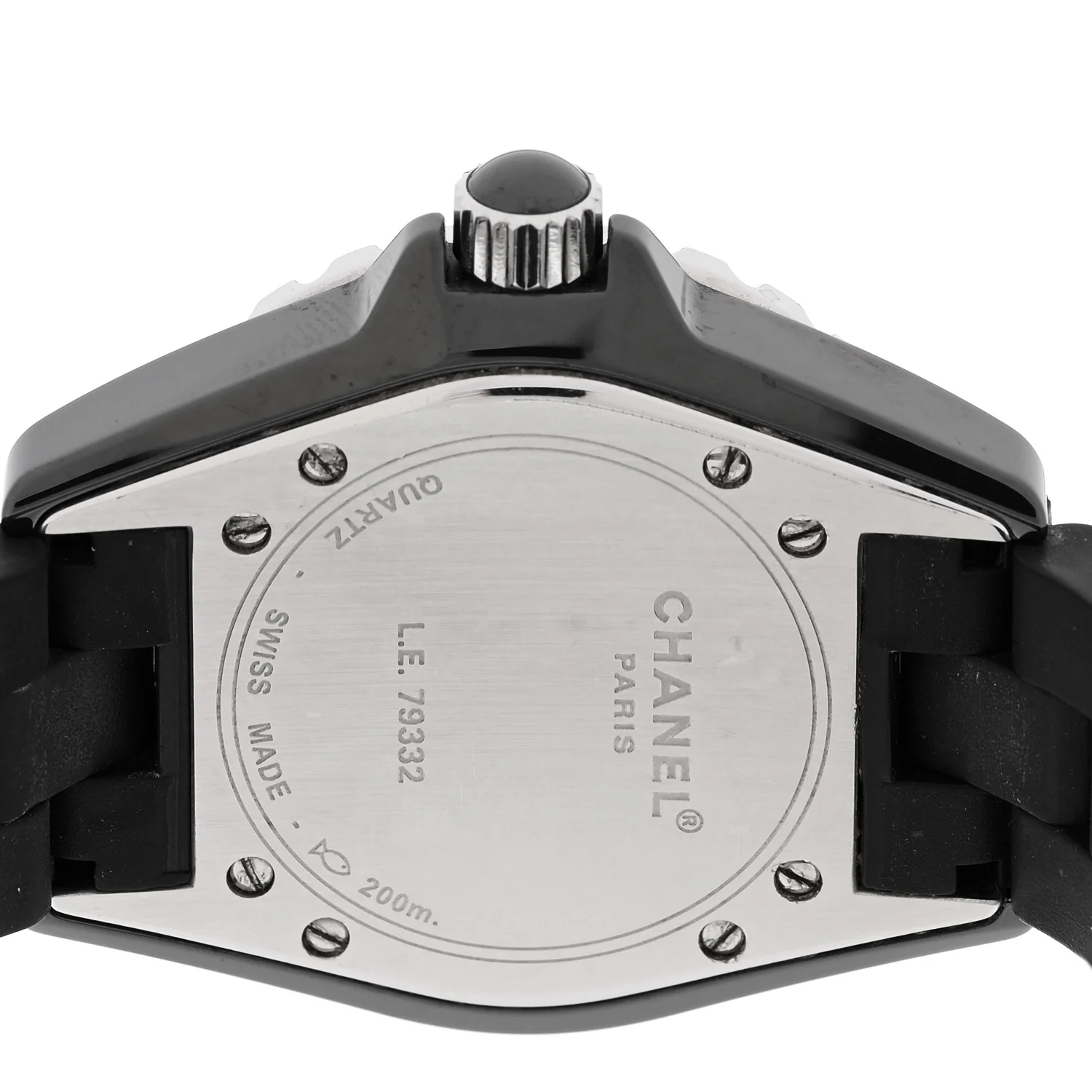 Stainless Steel Matte Ceramic 33mm J12 Quartz Watch Black - Image 4