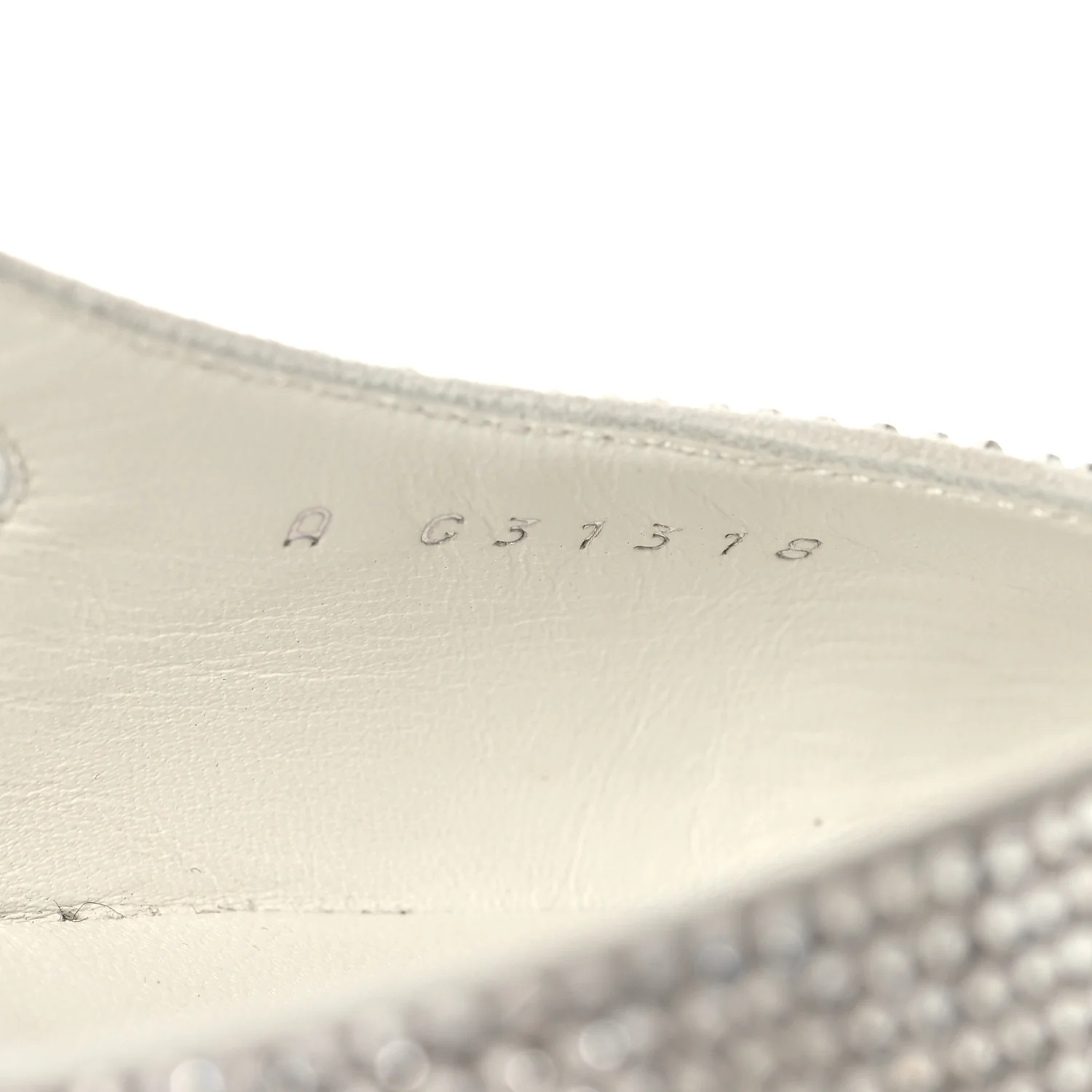 Strass Grosgrain Cap Toe CC Slingback Pumps 36 Silver Black - Image 7