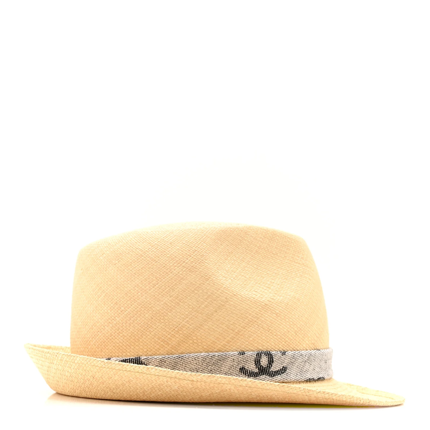 Straw CC Fedora Hat S Beige - Image 5