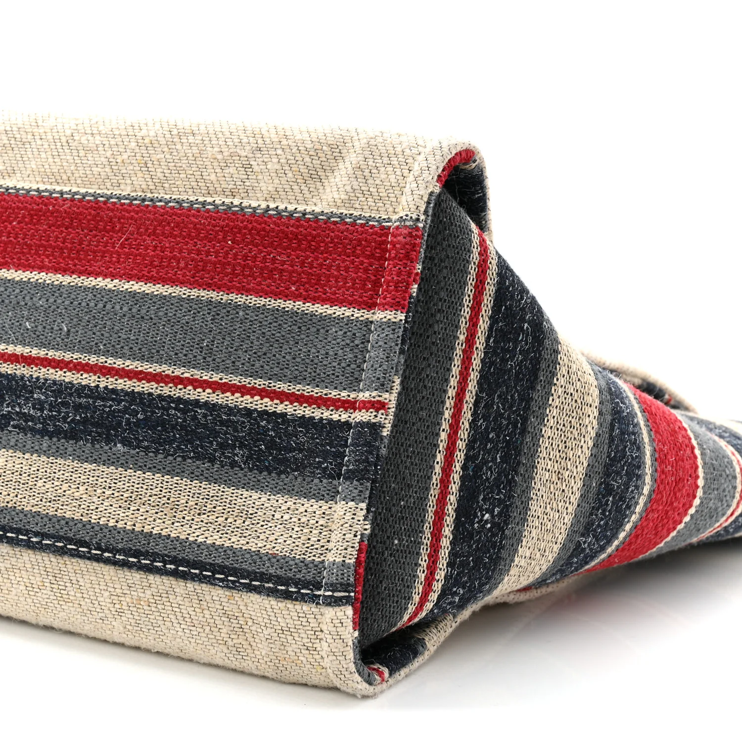 Striped Canvas Medium Deauville Tote Beige - Image 10