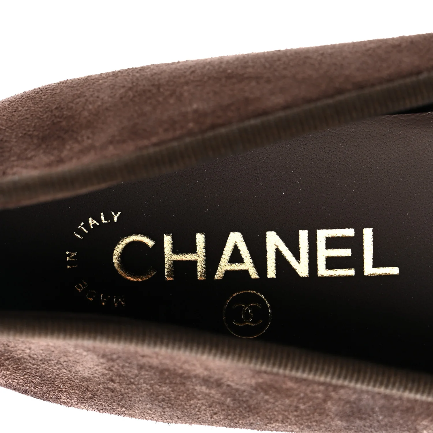 Suede Calfskin Cap Toe CC Ballerina Flats 40 Dark Brown Burgundy - Image 7