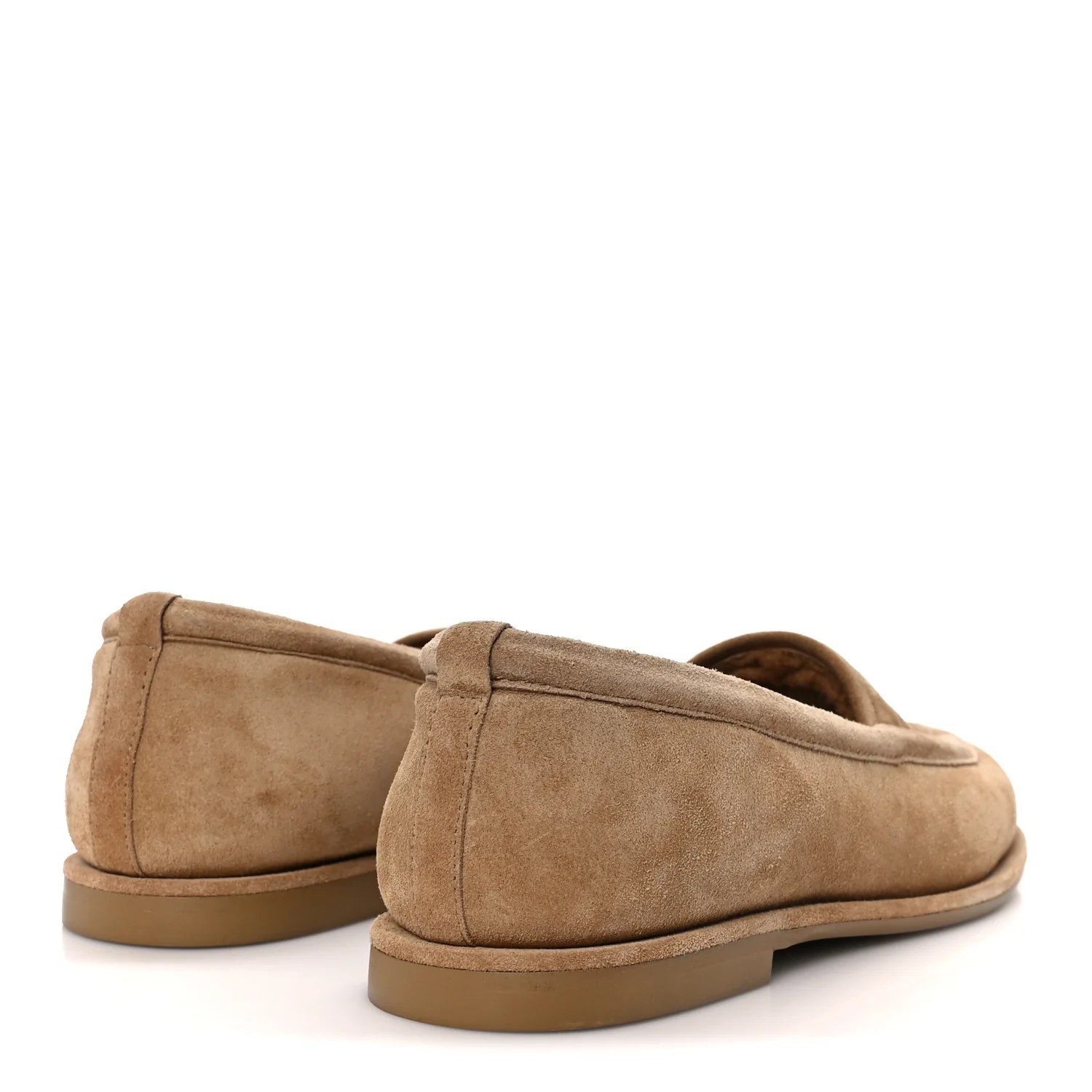 Suede Calfskin CC Loafers 36 Dark Beige - Image 5