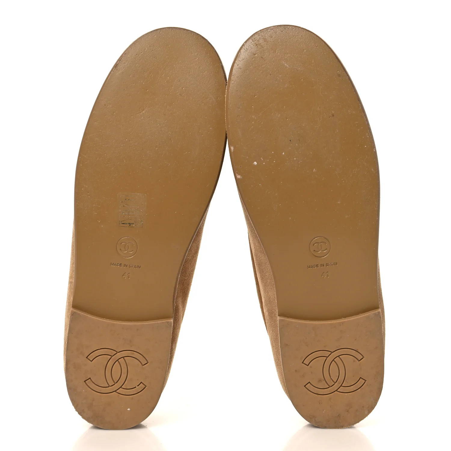 Suede Calfskin CC Loafers 41 Dark Beige - Image 6