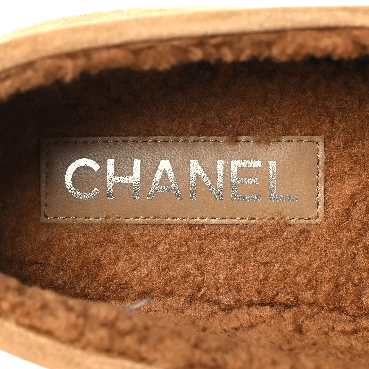 Suede Calfskin CC Loafers 41 Dark Beige - Image 9
