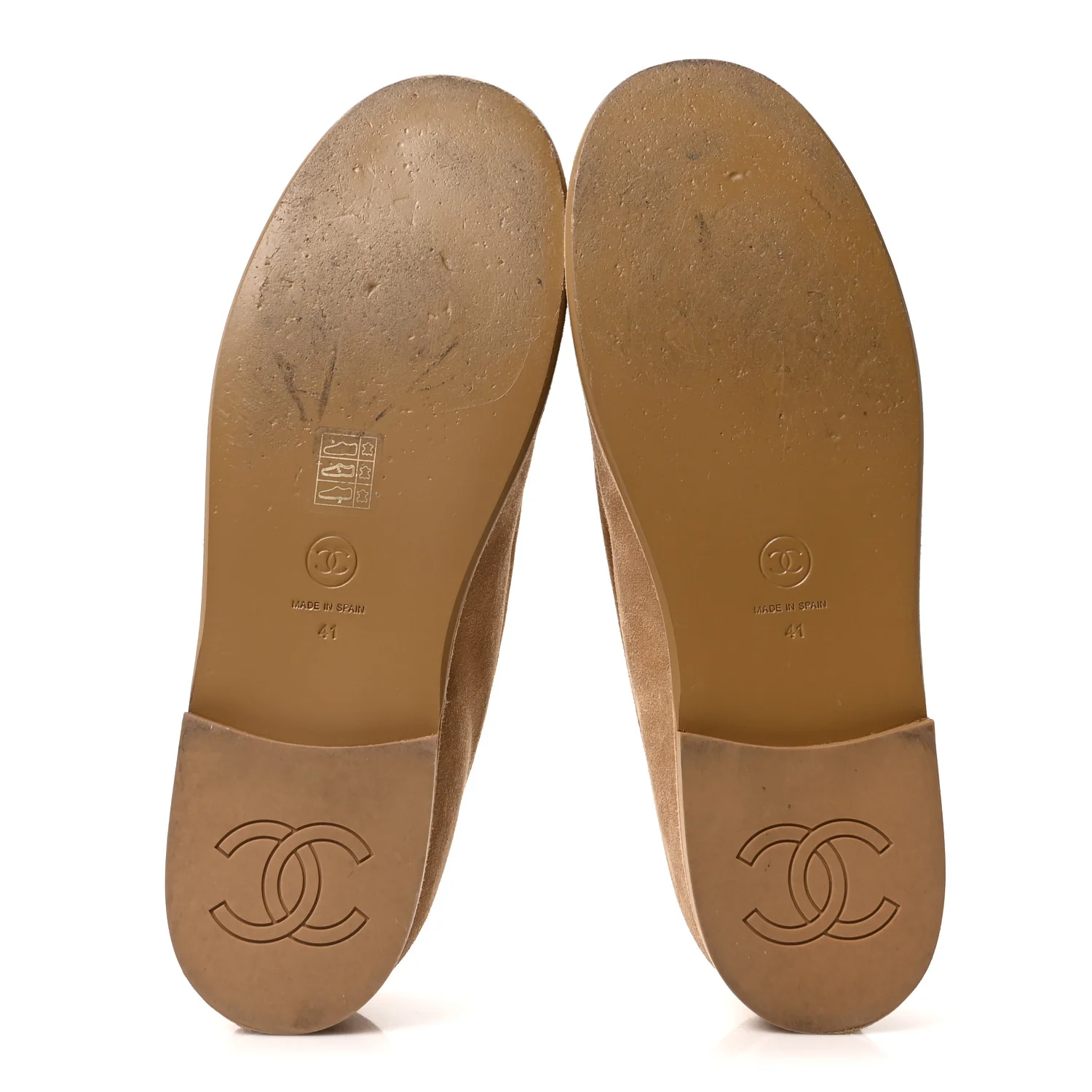 Suede Calfskin CC Loafers 41 Dark Beige - Image 6