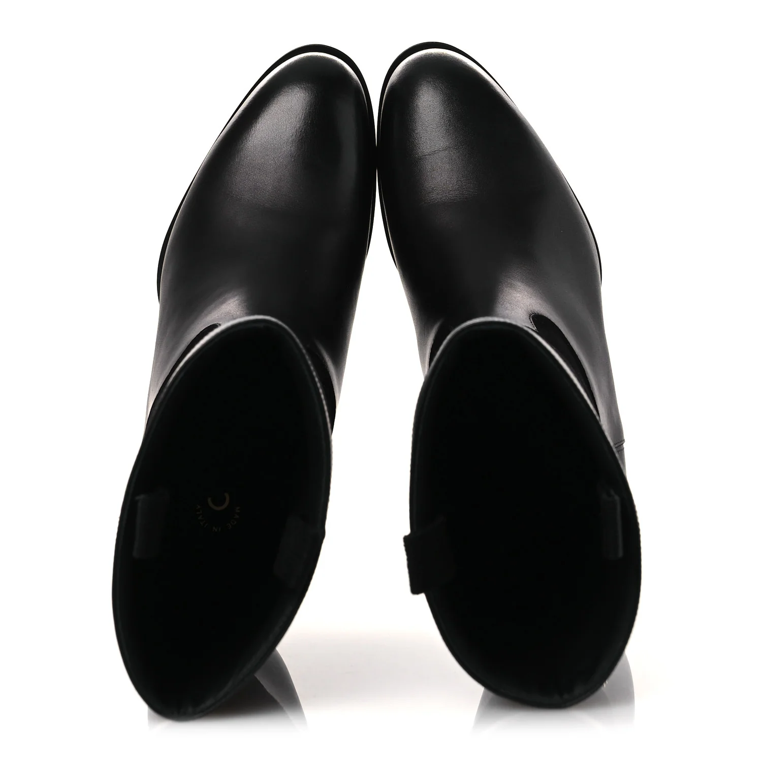 Suede Calfskin CC Short Boots 37 Black - Image 2