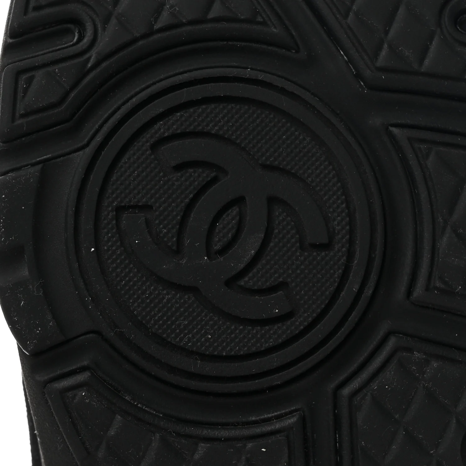 Suede Calfskin CC Sneakers 36.5 Black Grey - Image 7