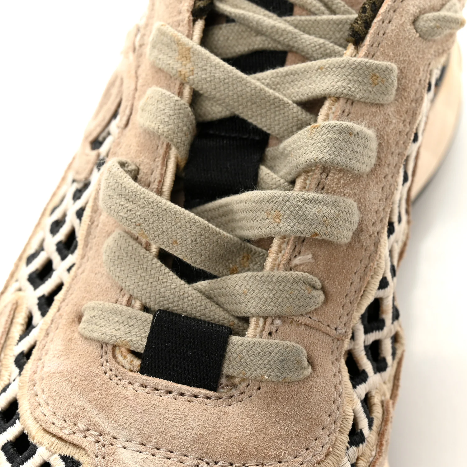 Suede Calfskin Embroidered CC Sneakers 39 Beige Black - Image 10