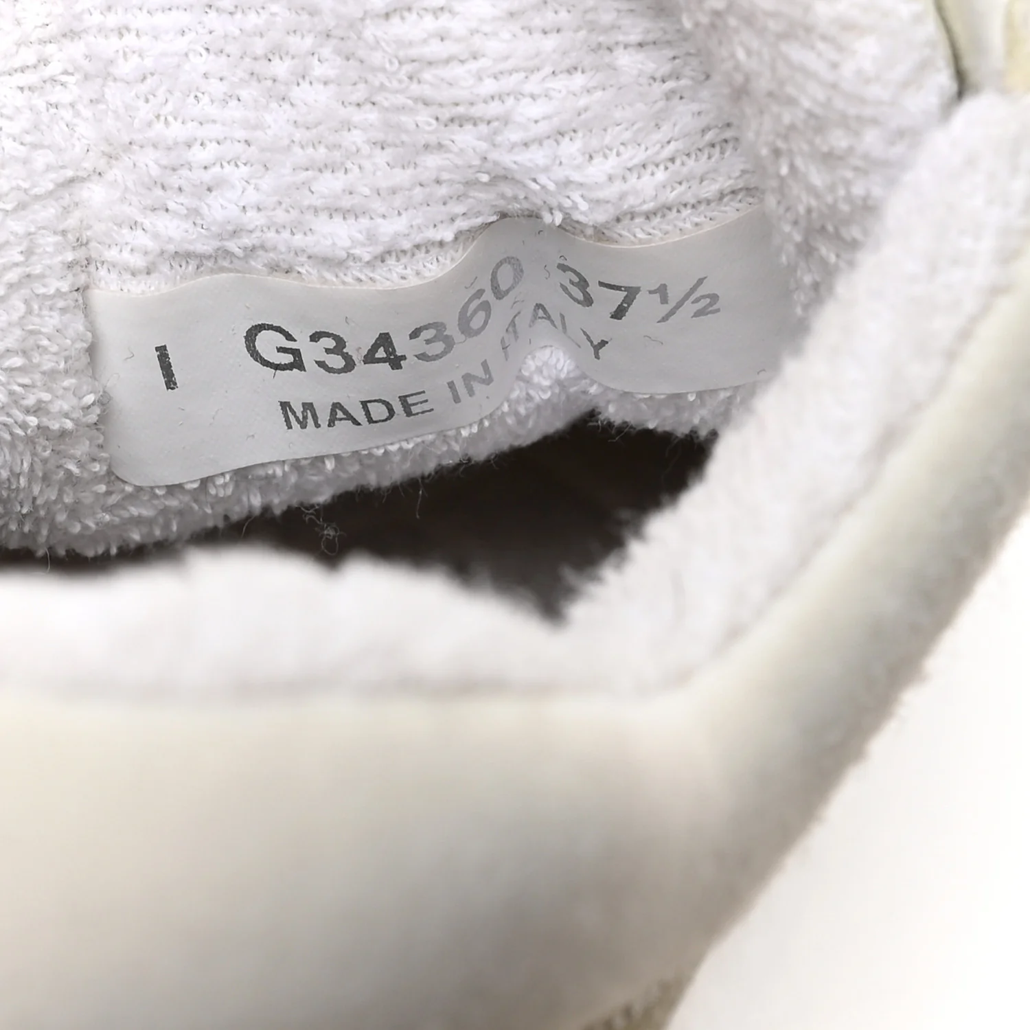 Suede Calfskin Fabric CC Sneakers 37.5 White - Image 7