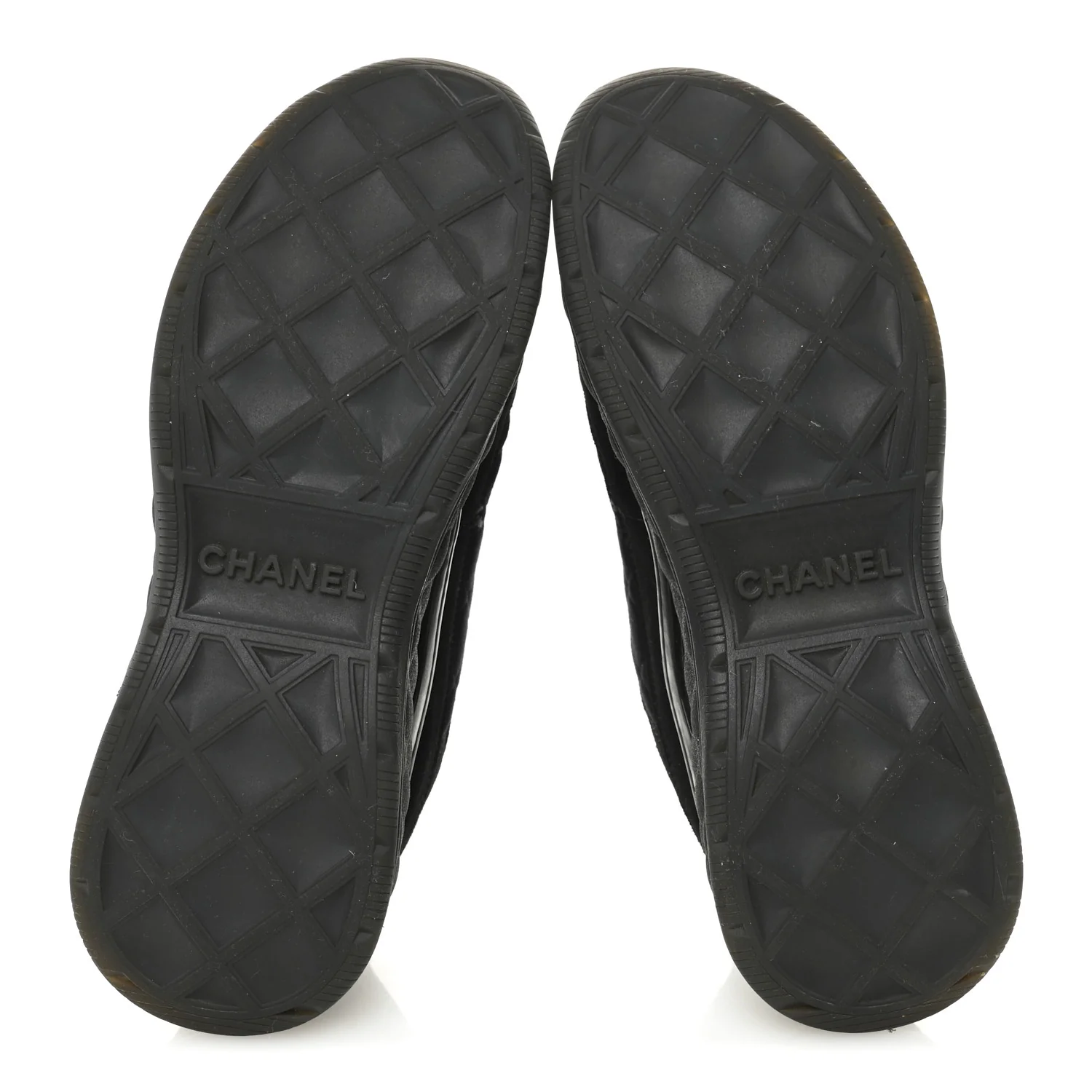 Suede Calfskin Mixed Fibers CC Sneakers 40.5 Black - Image 6