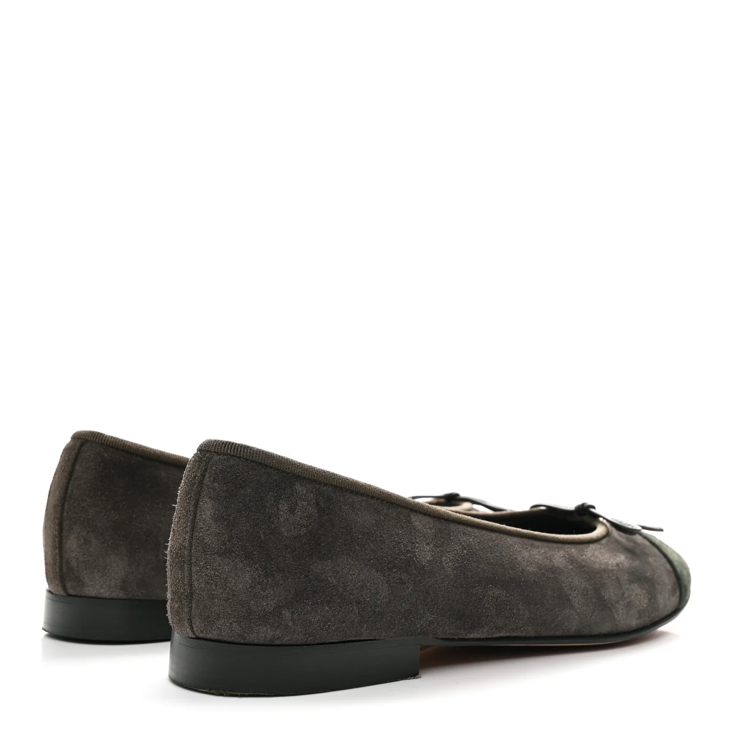 Suede Cap Toe CC Ballerina Flats 41 Grey Green - Image 5